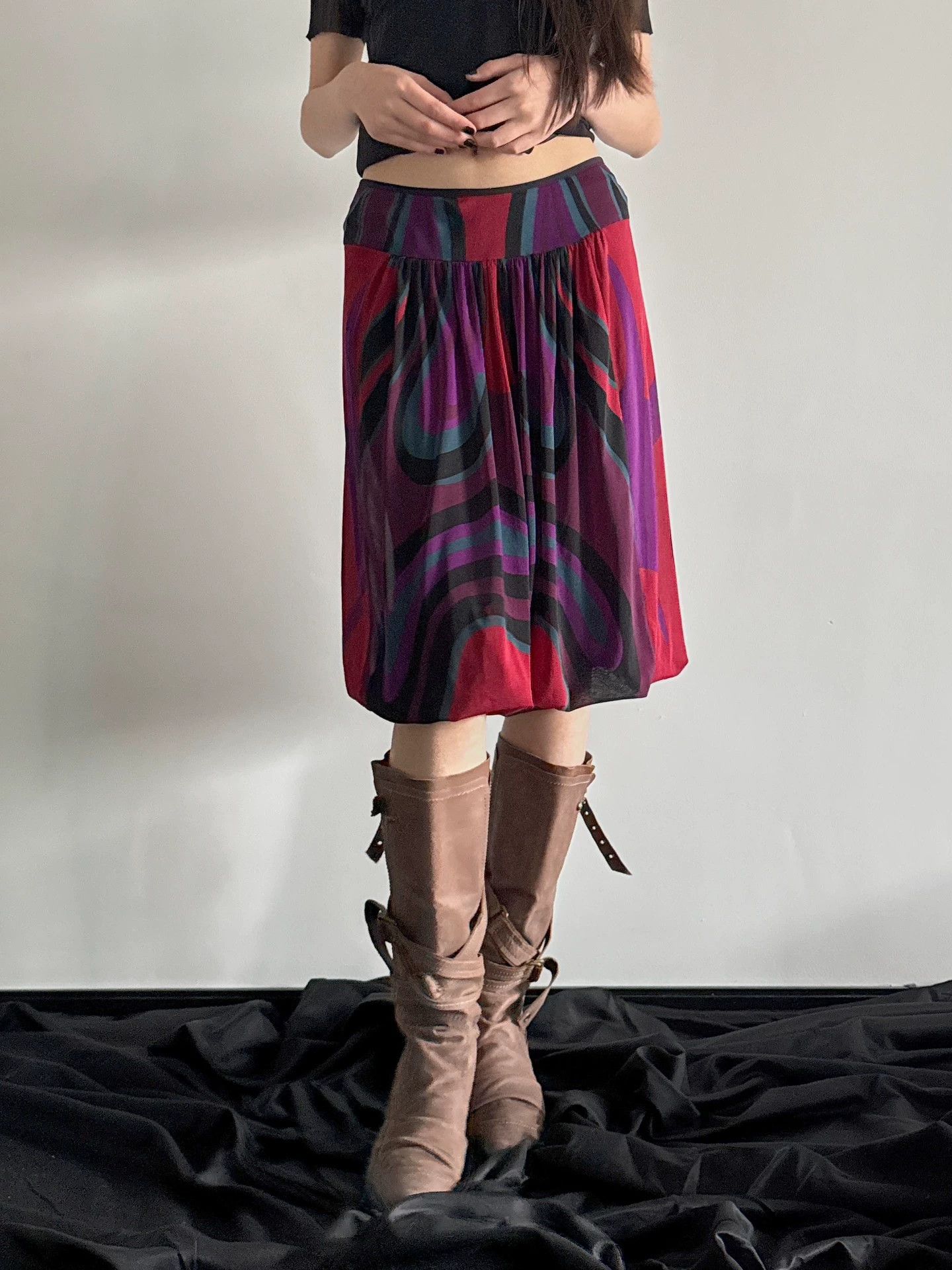 Vivienne Tam Vivienne Tam Elastic Printed Mesh Skirt Vintage Size 1 Size 26" / US 2 / IT 38 - 3 Thumbnail