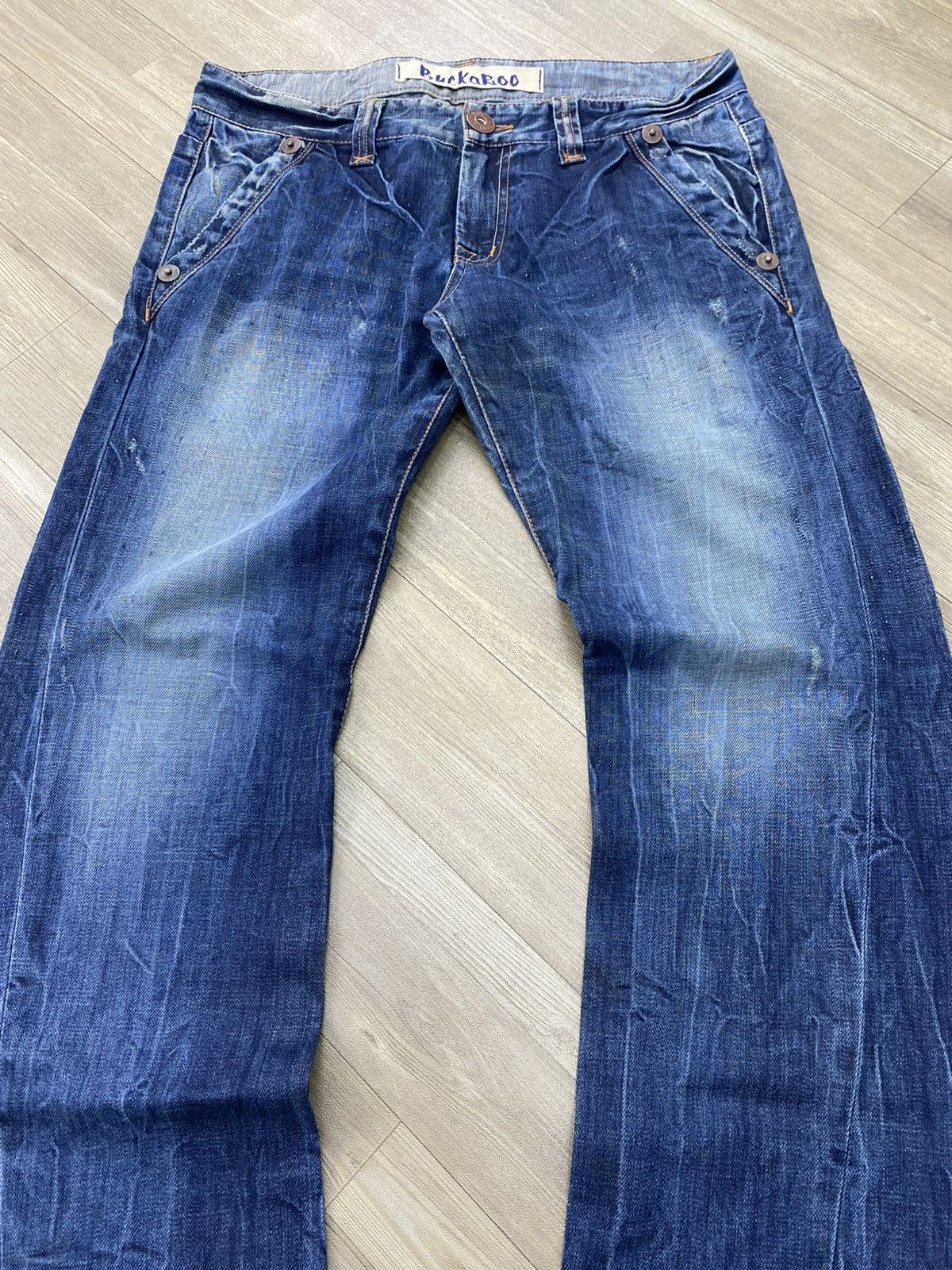If Six Was Nine 2000s Buckaroo Distressed Faded Lgb Punk Style Baggy Jeans Size US 34 / EU 50 - 2 Thumbnail