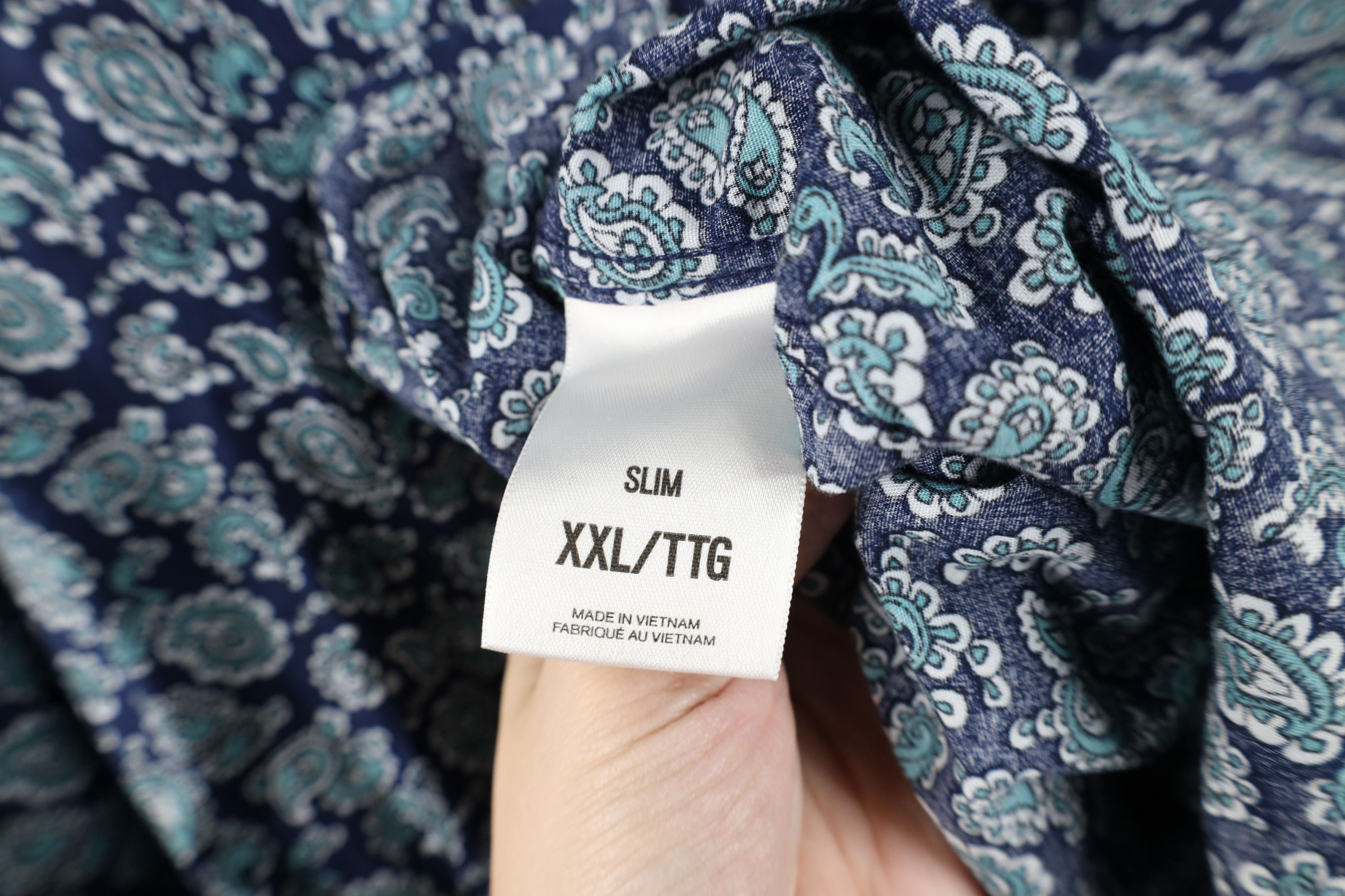 Express Express Fit Paisley Tapestry Collared Button Shirt Cotton Size US XXL / EU 58 / 5 - 7 Thumbnail