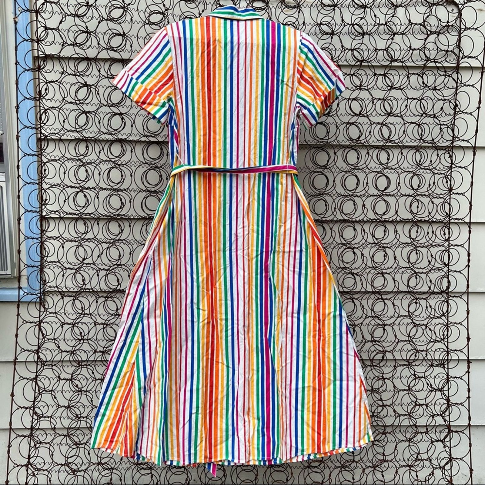 Christopher John Rogers Christopher John Rogers Rainbow Stripe Shirt Dress Size XS / US 0-2 / IT 36-38 - 3 Thumbnail