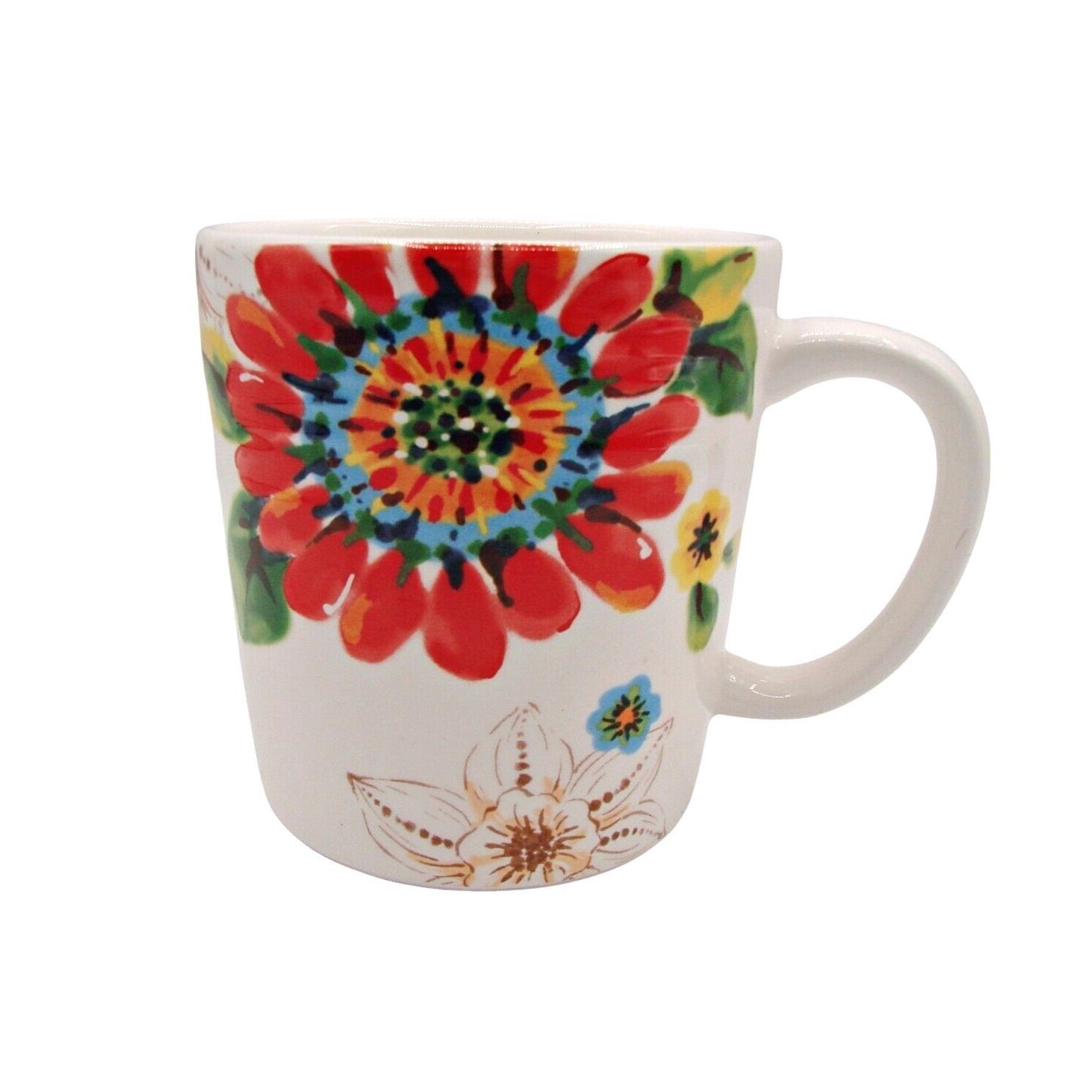 Vintage Pier 1 Imports Lucie Floral Design Ironstone Mug Cup Coffee ...