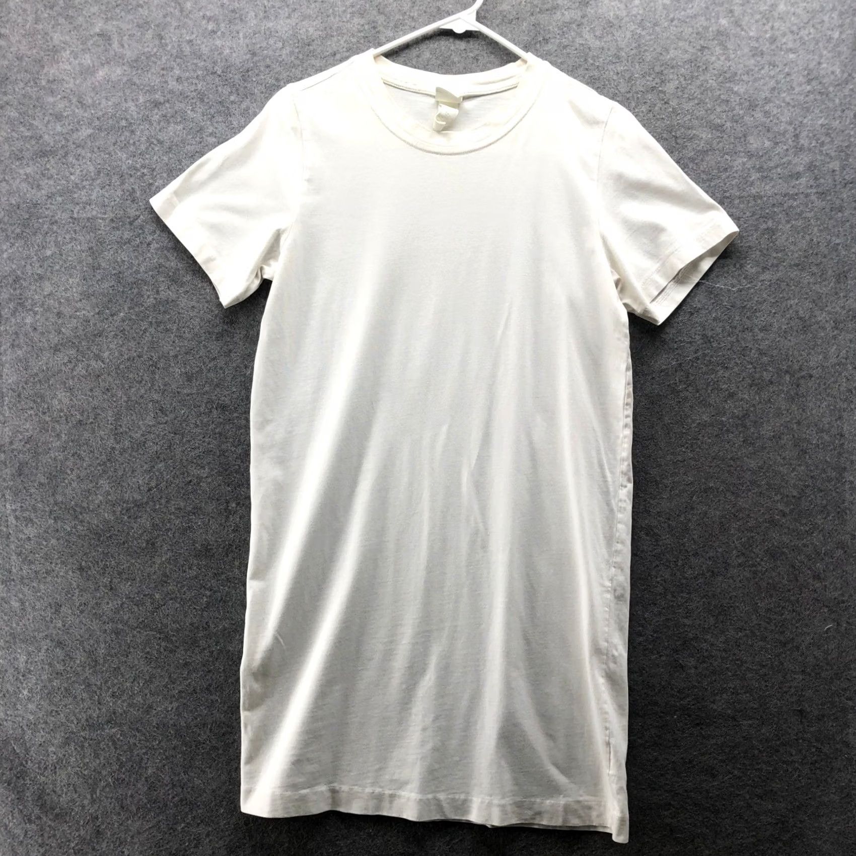 H&M H&M T Shirt Dress Womens S Midi White Short Sleeve Crewneck Cotton Size S / US 4 / IT 40 - 2 Thumbnail