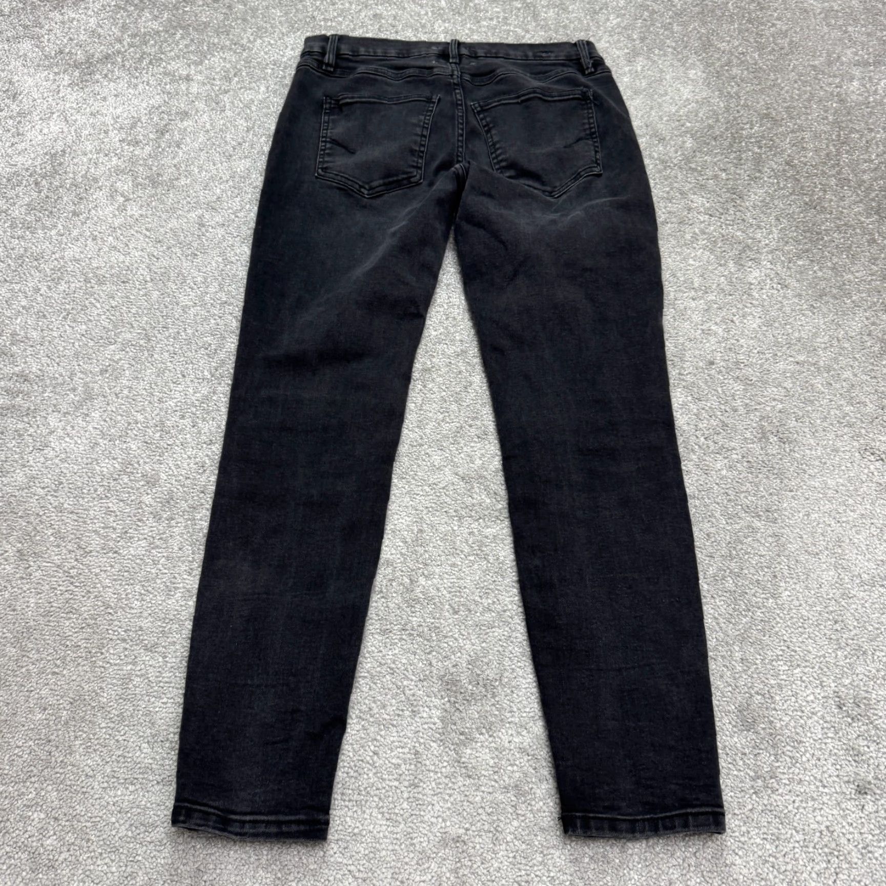 Vintage VINTAGE Habitual Womens Skinny Crop Jeans 29 Black High Rise Stretch Denim Modern Heritage Size 29" - 2 Thumbnail