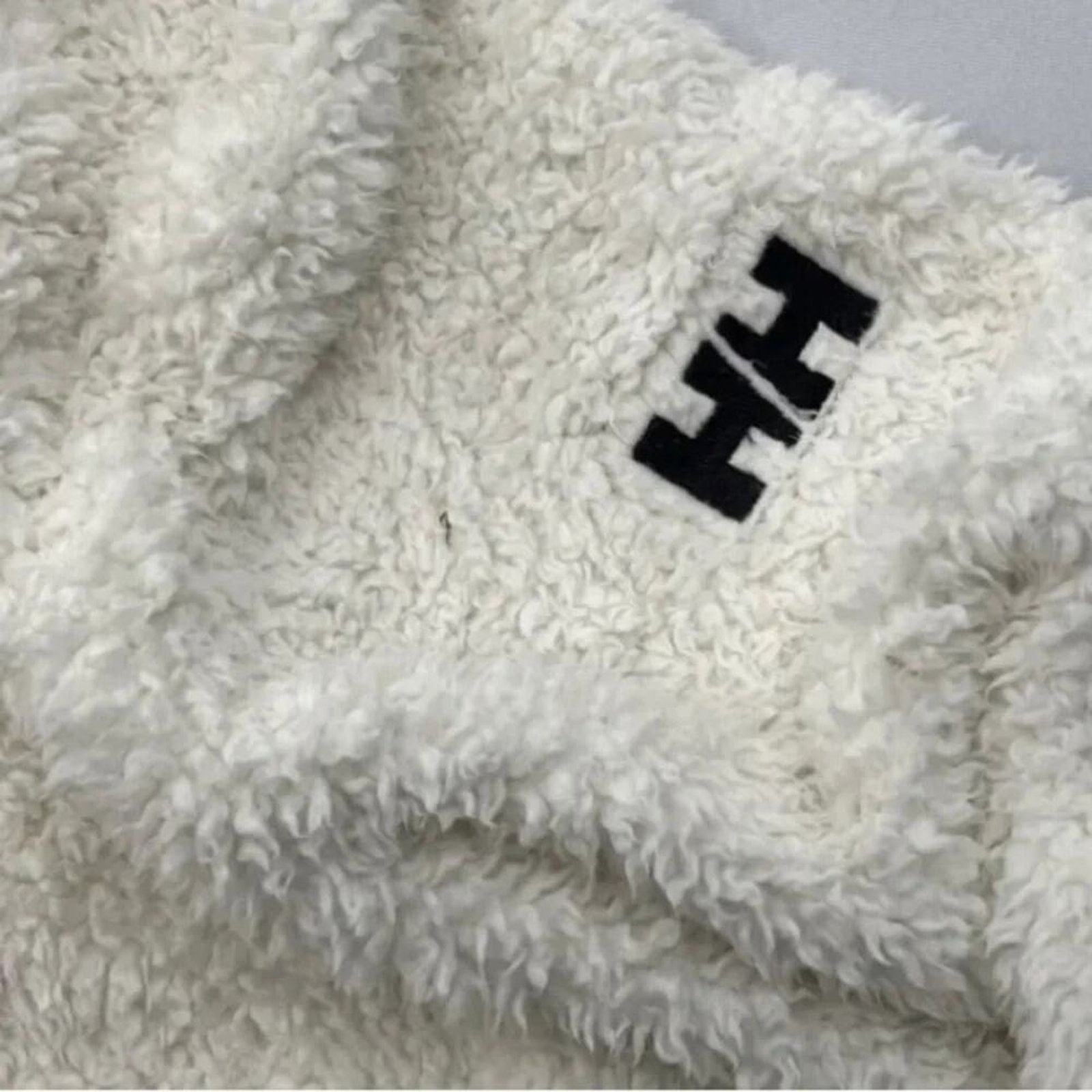 Helly Hansen Helly Hansen cream and black colored fleece ski jacket, Lg Size L / US 10 / IT 46 - 7 Thumbnail