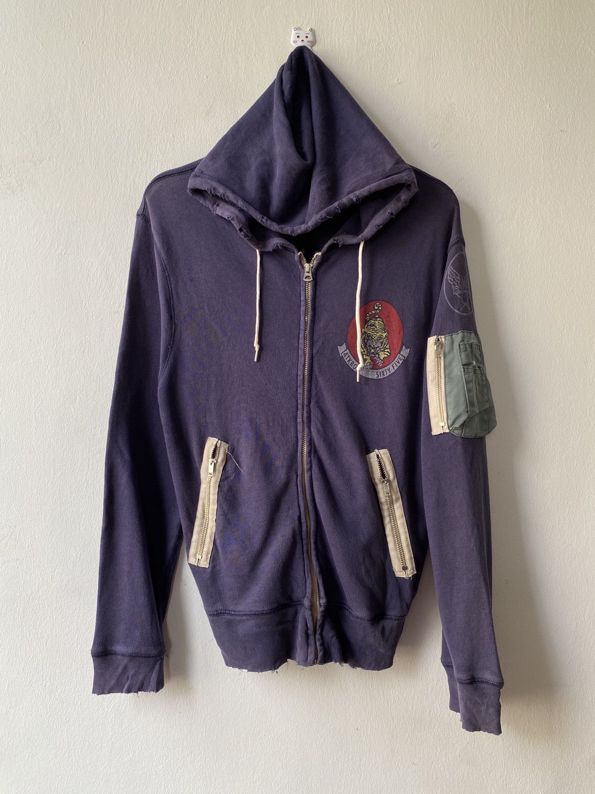 Avirex Vintage Avirex USAF Atkron Sixty Five Distressed Hoodie Size US M / EU 48-50 / 2 - 1 Thumbnail