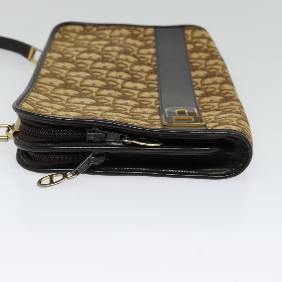 Dior DIOR Trotter Canvas Shoulder Bag Brown Gold Size ONE SIZE - 4 Thumbnail