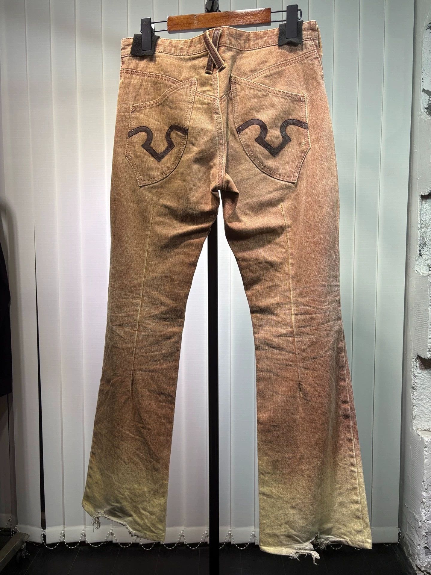 Obelisk Obelisk 00s Y2K Visual Gradient Tie-Dye Wide Leg Jeans 30 Size US 30 / EU 46 - 2 Thumbnail