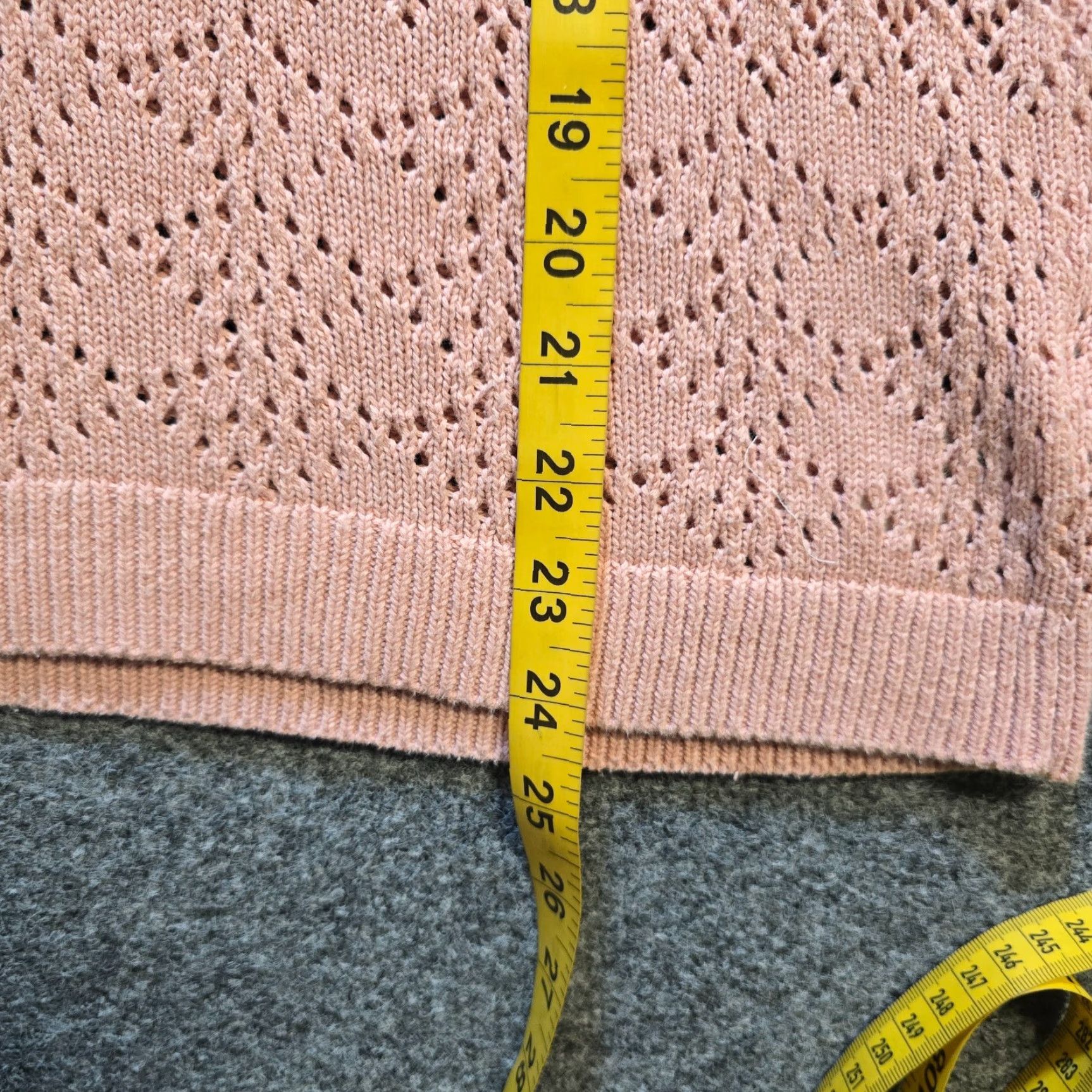 FatFace Fat Face Sweater Womens Size 10 Pink Crochet Knit Long Sleeve Cottage Casual Shirt Pullover Womens Knitted Lightweight V-Neck Knitwear Size L / US 10 / IT 46 - 6 Thumbnail