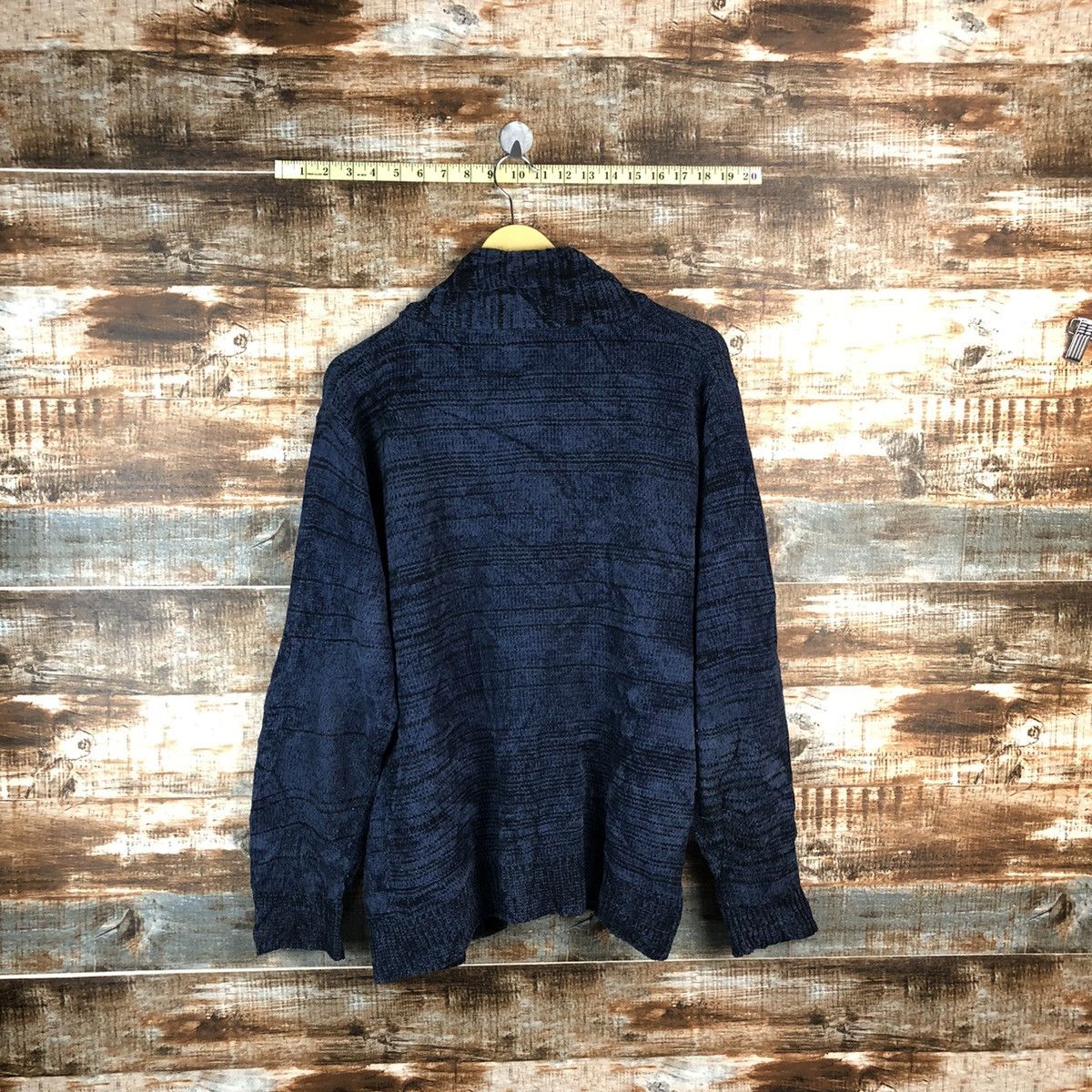 Homespun Knitwear Noble Dark Blue Cardigan Knitwear #A952 Size L / US 10 / IT 46 - 10 Thumbnail