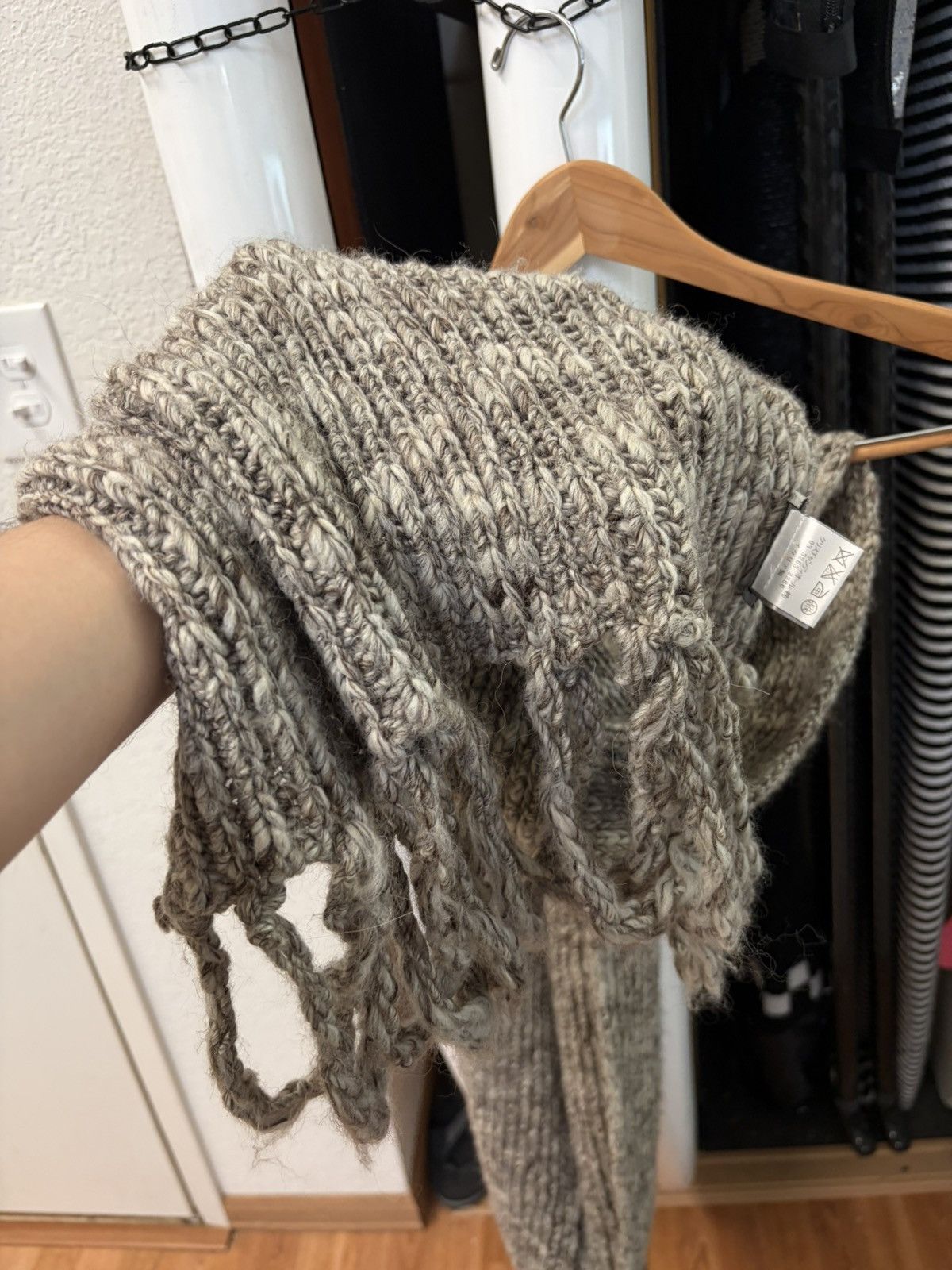 Dior AW07 Oversized Knit Scarf Size ONE SIZE - 2 Thumbnail