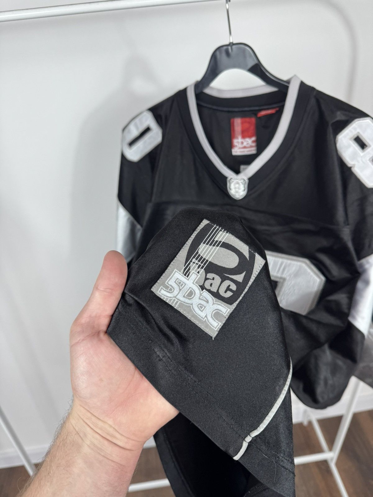NFL Vintage Oakland Raiders Jersey 80 Black Silver NFL Style 2XL Size US XXL / EU 58 / 5 - 9 Thumbnail
