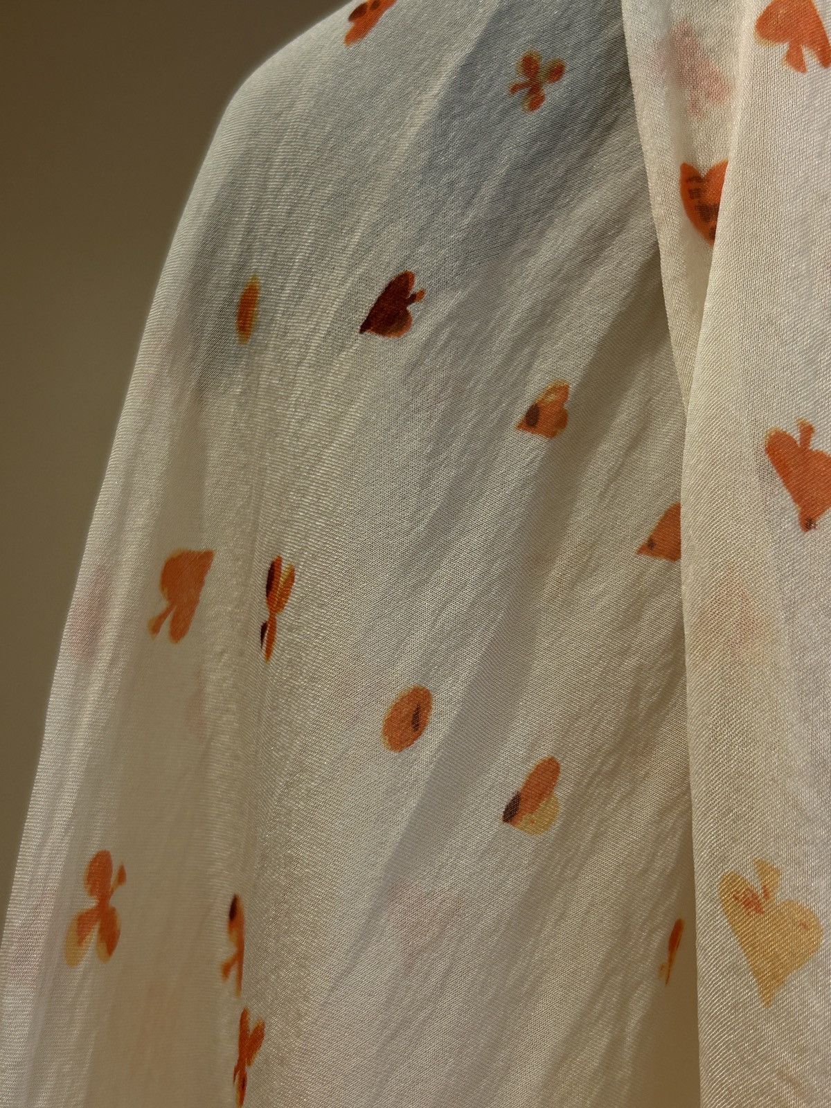 Jean Paul Gaultier Vintage pleated silk blouse with printed pattern Size M / US 6-8 / IT 42-44 - 5 Thumbnail