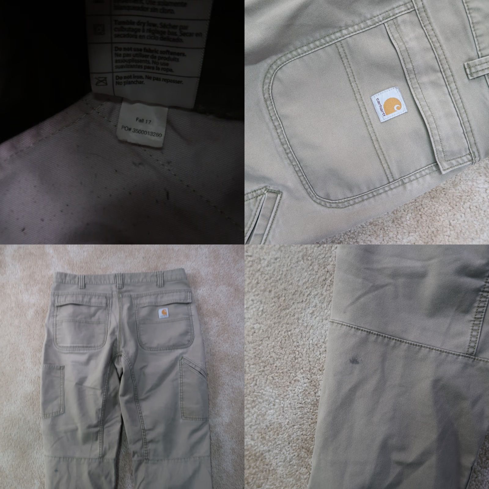 Carhartt VINTAGE Carhartt Relaxed Canvas Full Swing work Pants Men 36x32 Beige Size US 36 / EU 52 - 8 Thumbnail
