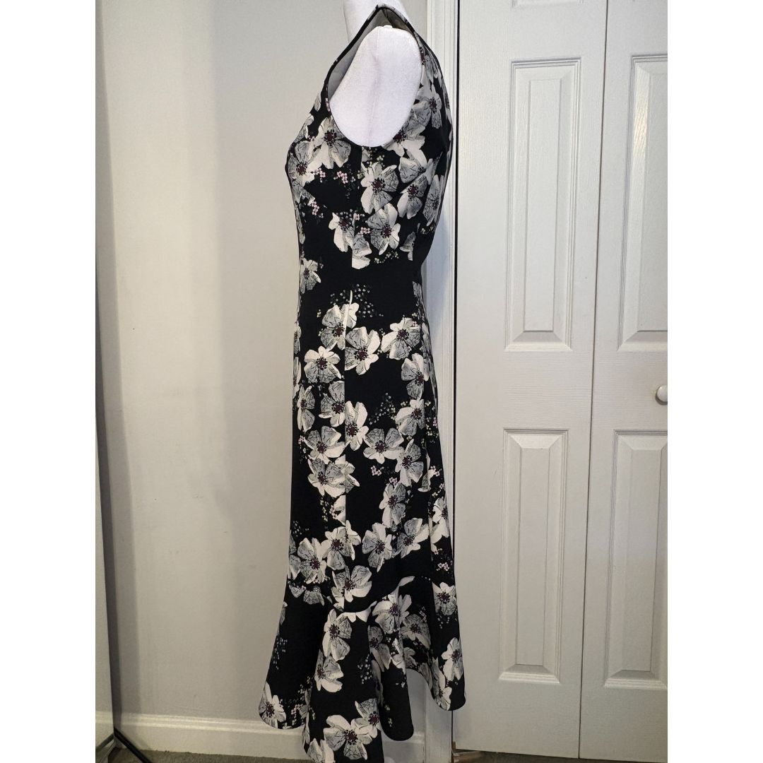 Erdem Erdem Black Floral Print A-Line Knee-Length Dress – Size 4 Size S / US 4 / IT 40 - 2 Thumbnail
