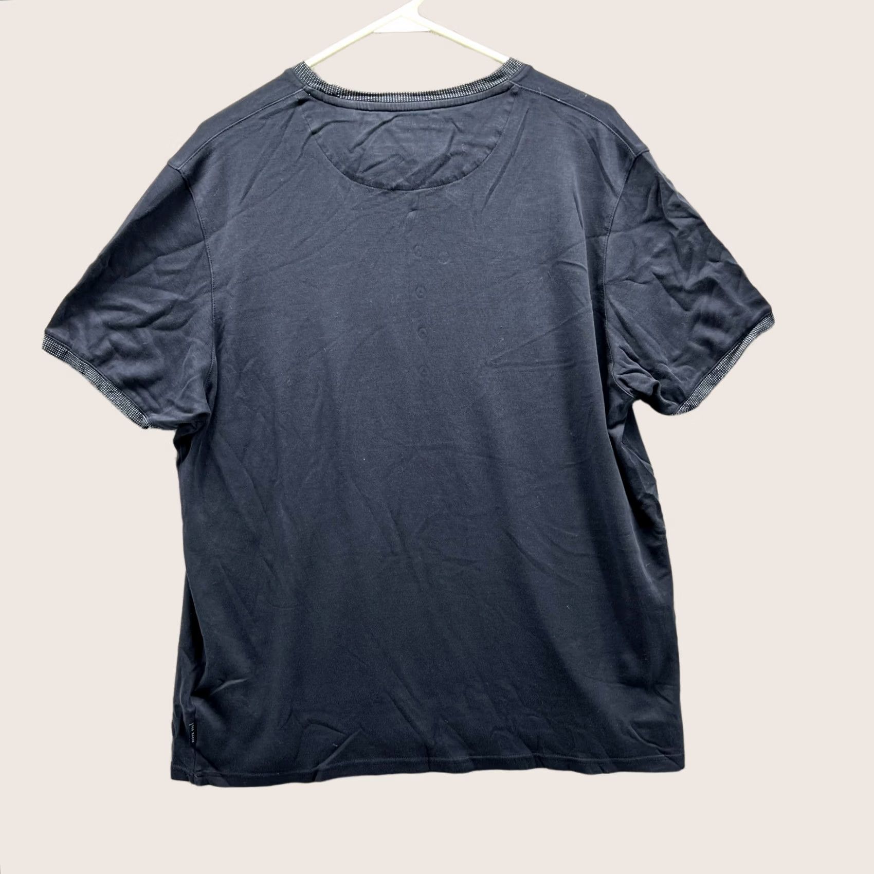 Ted Baker Ted Baker Shirt Men Large 5 Blue Navy Core Classic Crewneck Lounge Tee Cotton Size US L / EU 52-54 / 3 - 1 Thumbnail
