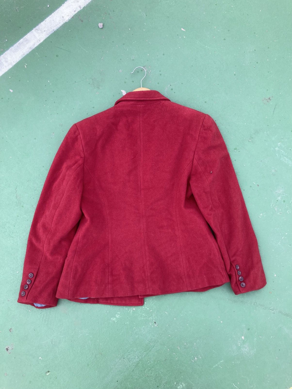 Japanese Brand Arrston Volaju Kohshin Satoh Avant Garde Red Wool Blazer Size M / US 6-8 / IT 42-44 - 11 Thumbnail