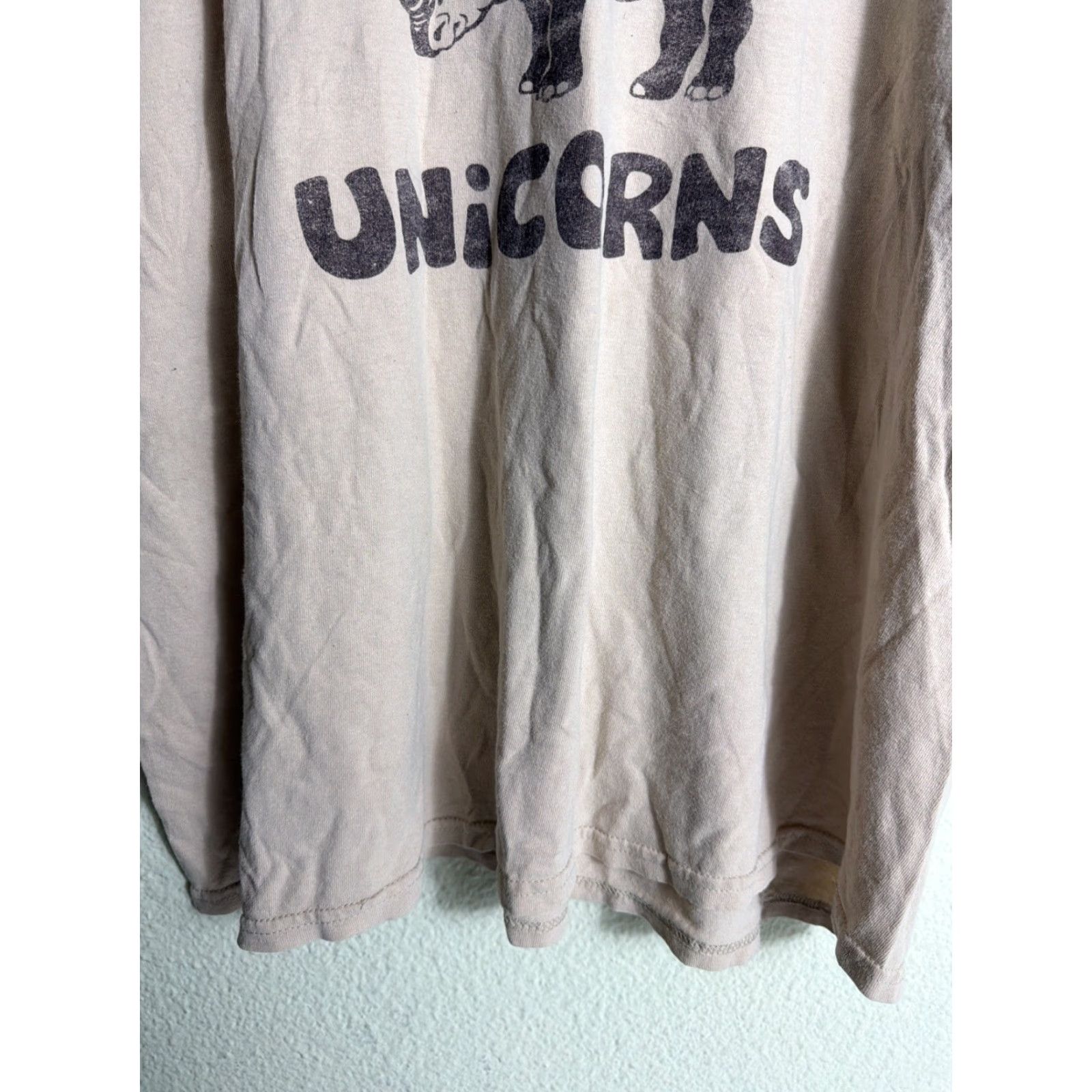 Gildan Save The Chubby Unicorns T Shirt Short Sleeve Beige Brown Mens XXL Size US XXL / EU 58 / 5 - 6 Thumbnail