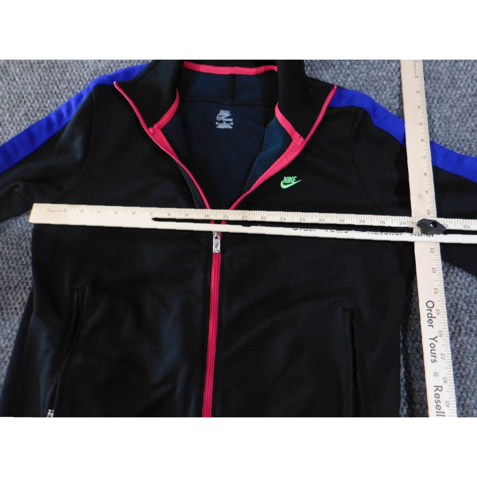 Nike Nike Sportswear Track Jacket Women XL Black Blue Pink Full Zip Swoosh 370397-011 Size XL / US 12-14 / IT 48-50 - 4 Thumbnail