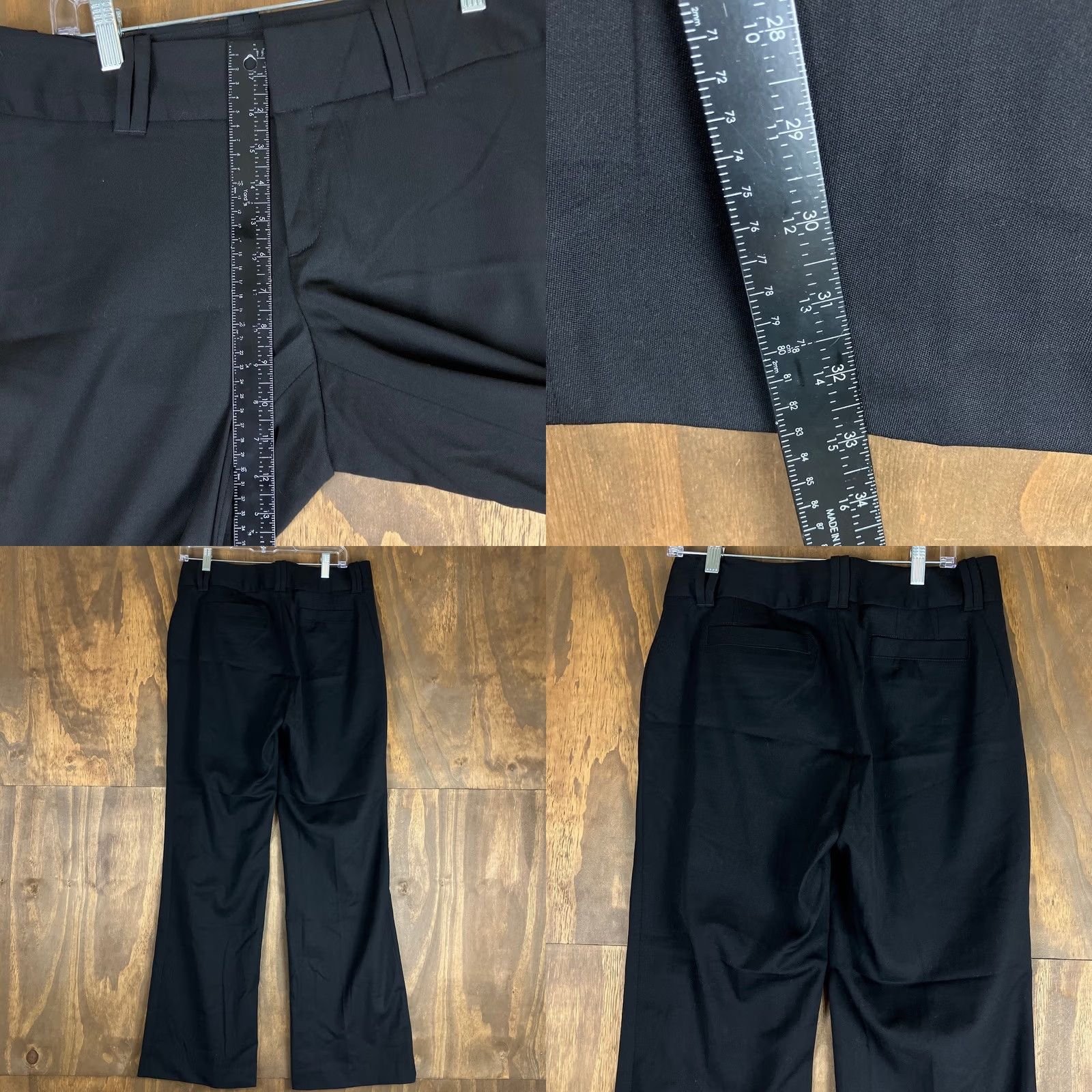 Banana Republic Banana Republic Womens Pants Black High Rise Jackson Fit Wool Blend Stretch 8 Pants Size 30" / US 8 / IT 44 - 8 Thumbnail