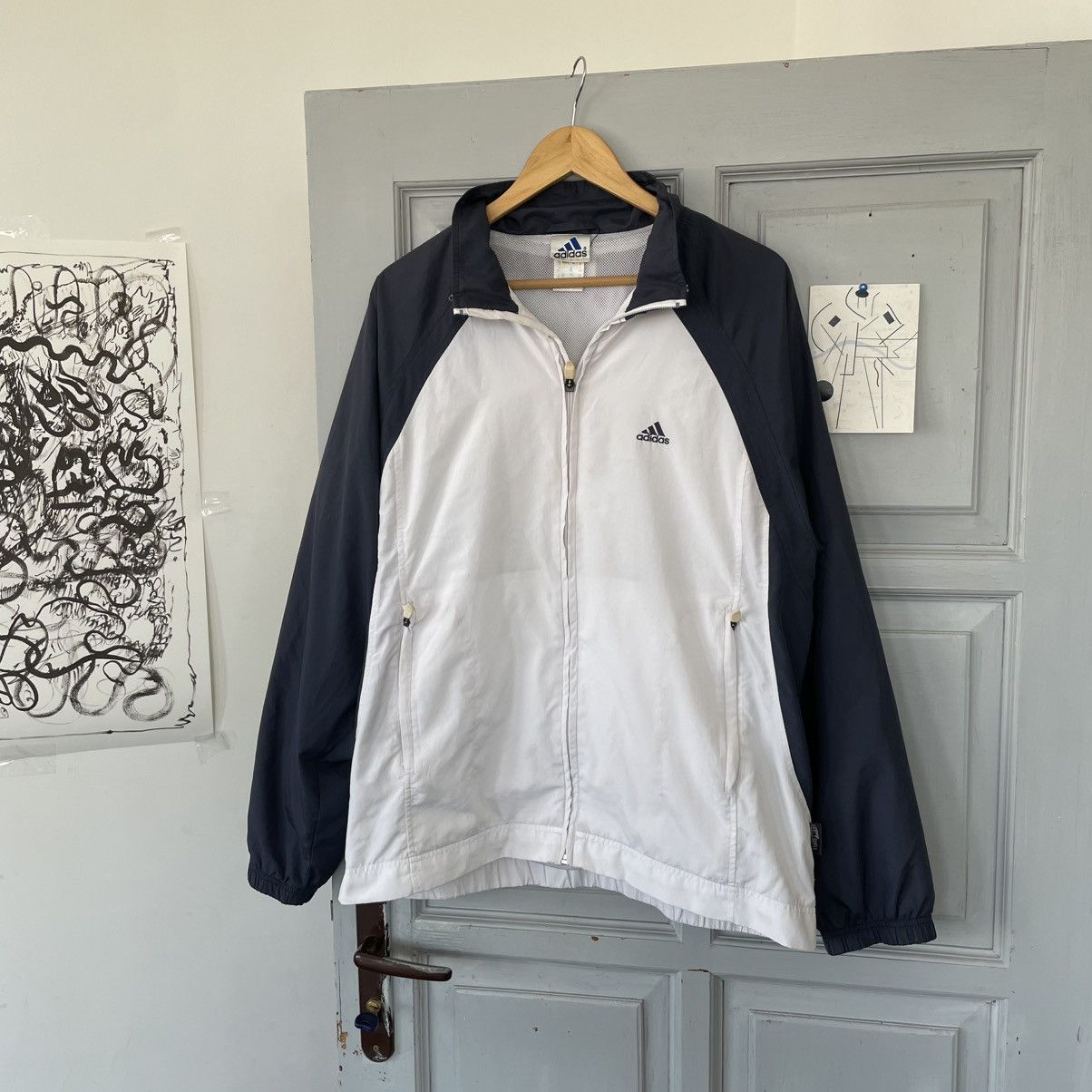 Adidas × Vintage Vintage Tracksuit Zip Up Jacket three Stripe Y2K Size US M / EU 48-50 / 2 - 1 Thumbnail