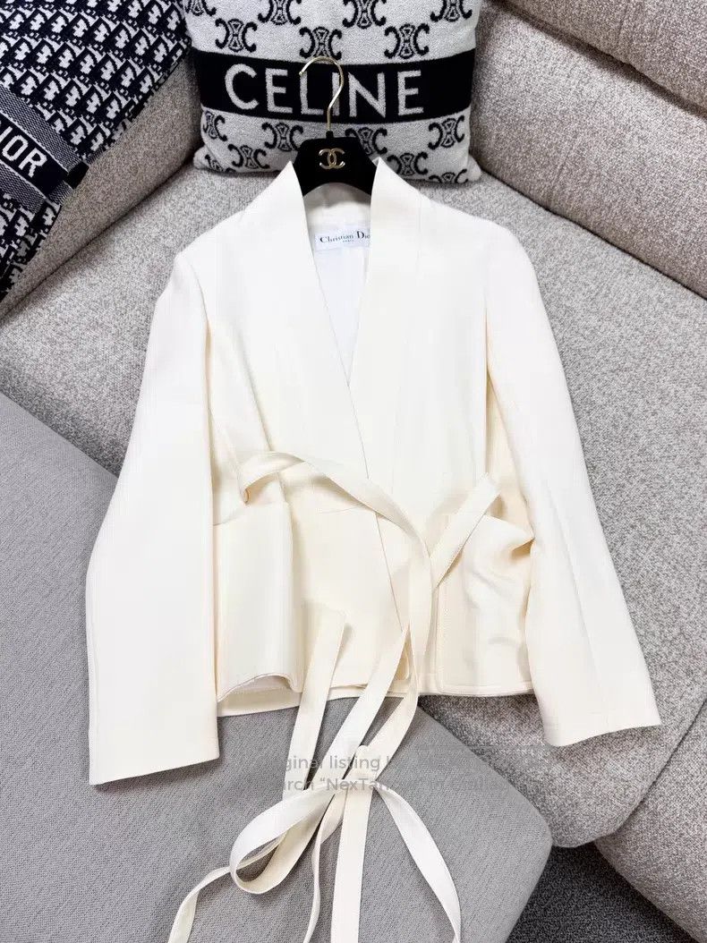 Dior Dior Long-sleeved suit jacket with straps Size XXS / US 00 / IT 34 - 2 Thumbnail