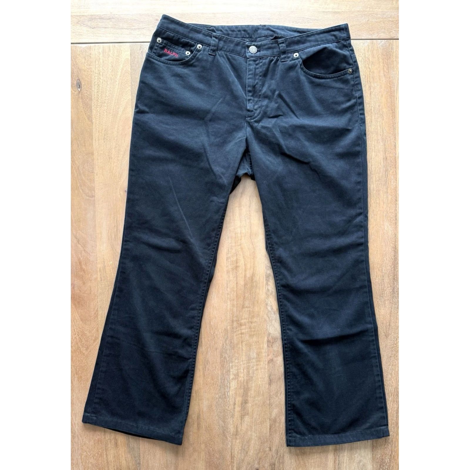 Ralph Lauren VINTAGE Ralph Lauren Jeans Cropped 5-Pocket Denim Black Mid Rise Womens Size 6 31x24 Louis Logo 90s City Preppy Size 28" / US 6 / IT 42 - 2 Thumbnail