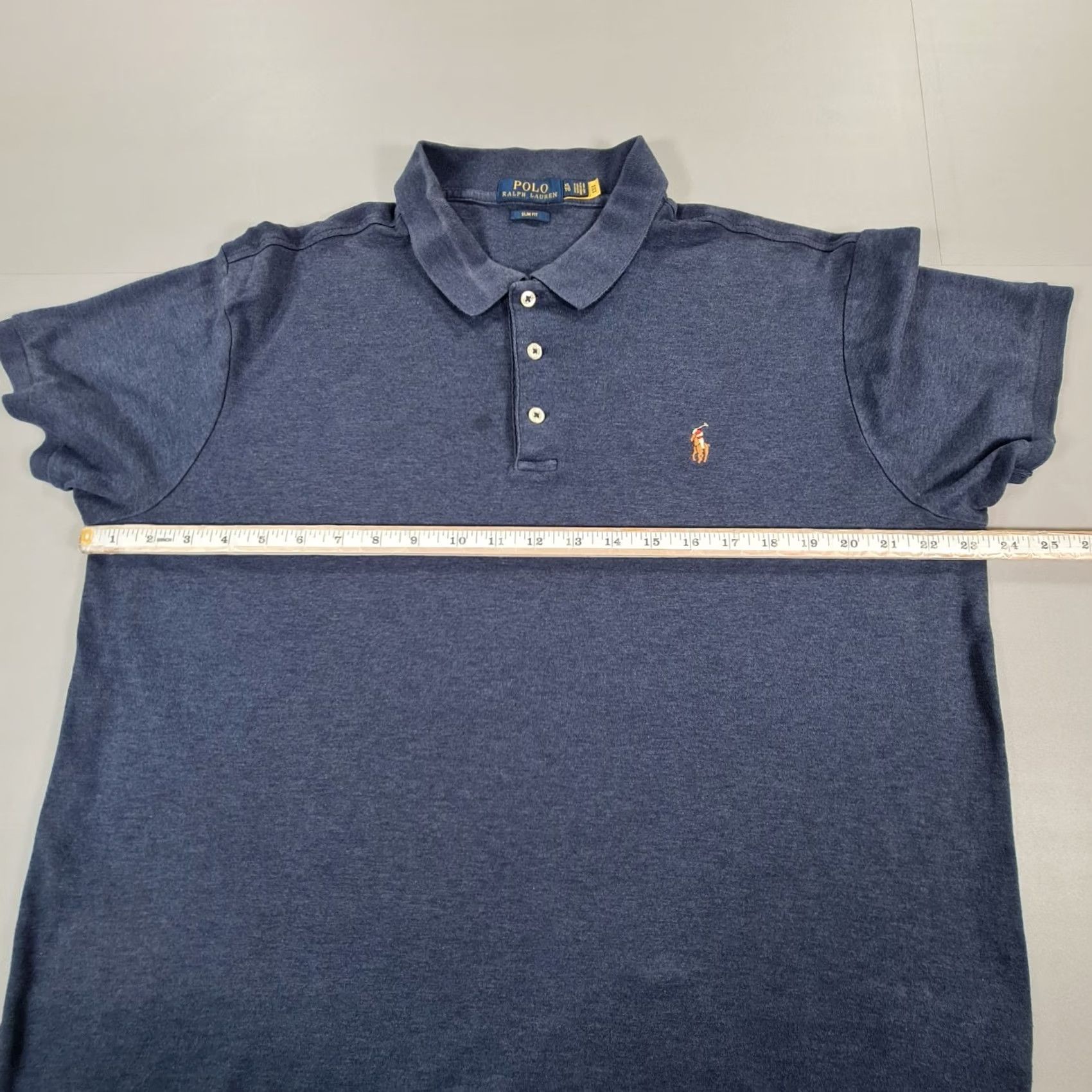 Polo Ralph Lauren Polo Ralph Lauren Polo Shirt Mens Blue XL Slim Pima Cotton Soft Touch Jersey Logo Slim Fit Short Sleeve Collared Cutaway Neck Polo Type Shirt Size US XL / EU 56 / 4 - 6 Thumbnail