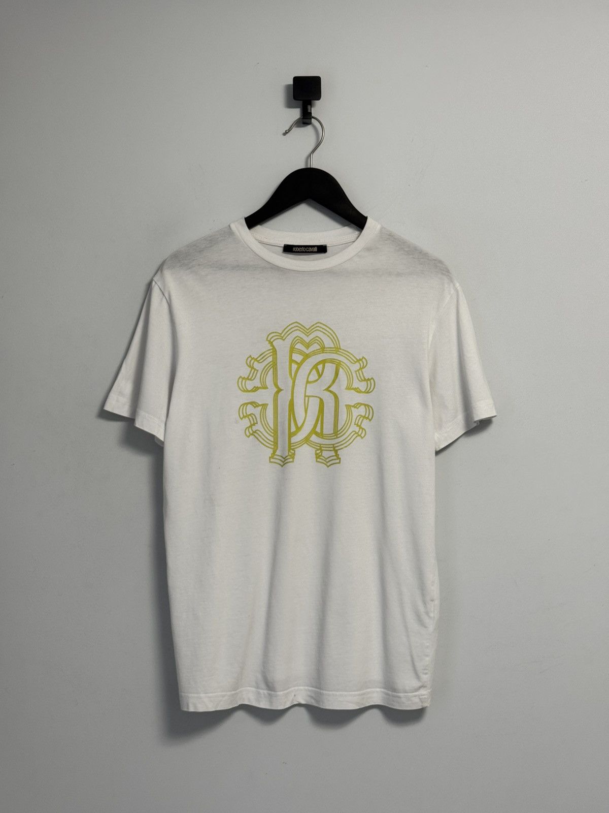 Roberto Cavalli Roberto Cavalli Graphic T-Shirt Mens White RC Snake Size US M / EU 48-50 / 2 - 1 Thumbnail