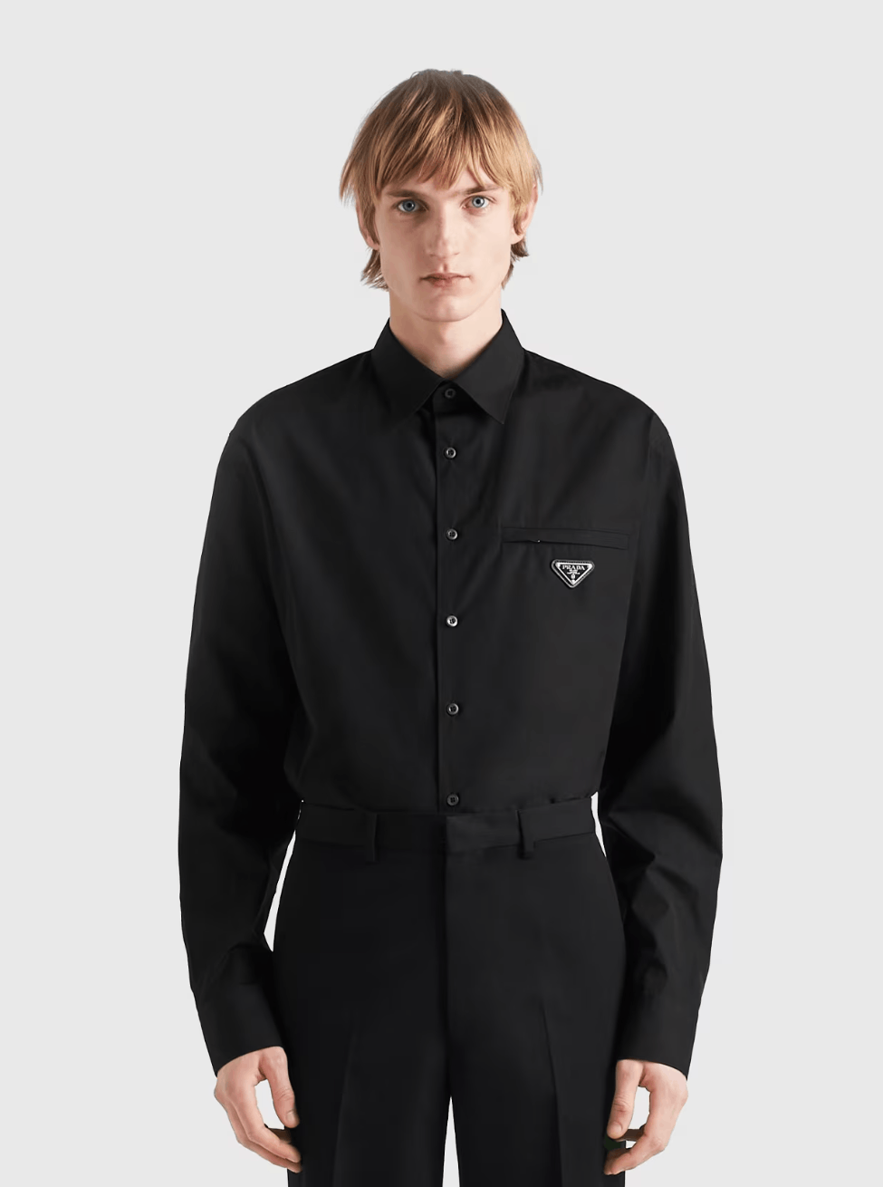 Prada Prada Cotton Shirt Black XS Size US XS / EU 42 / 0 - 1 Thumbnail