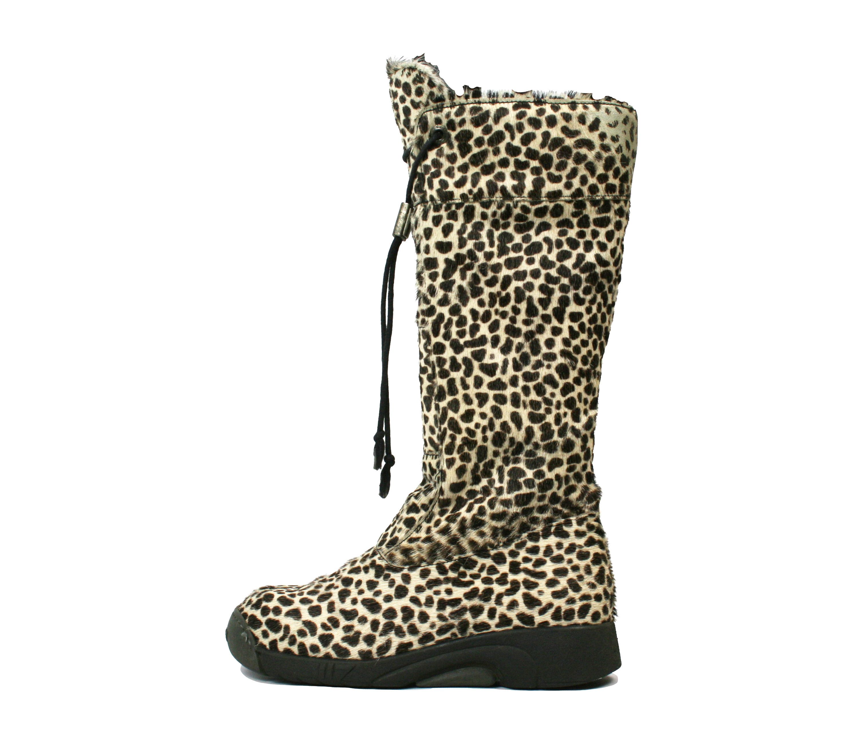 Japanese Brand Bumper Leopard Y2K Knee High Fur Hair Boots Size US 5 / IT 35 - 1 Thumbnail