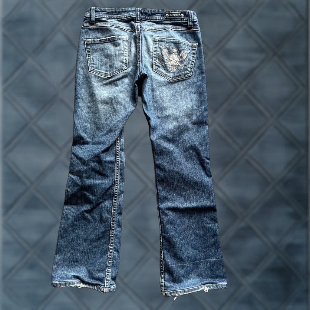 Buffalo David Bitton VINTAGE Buffalo David Bitton Pure Jeans 27 Flared Leg Womens Jeans 27 Blue 28 Inseam Ultra Low Rise Size 27" / US 4 / IT 40 - 1 Thumbnail