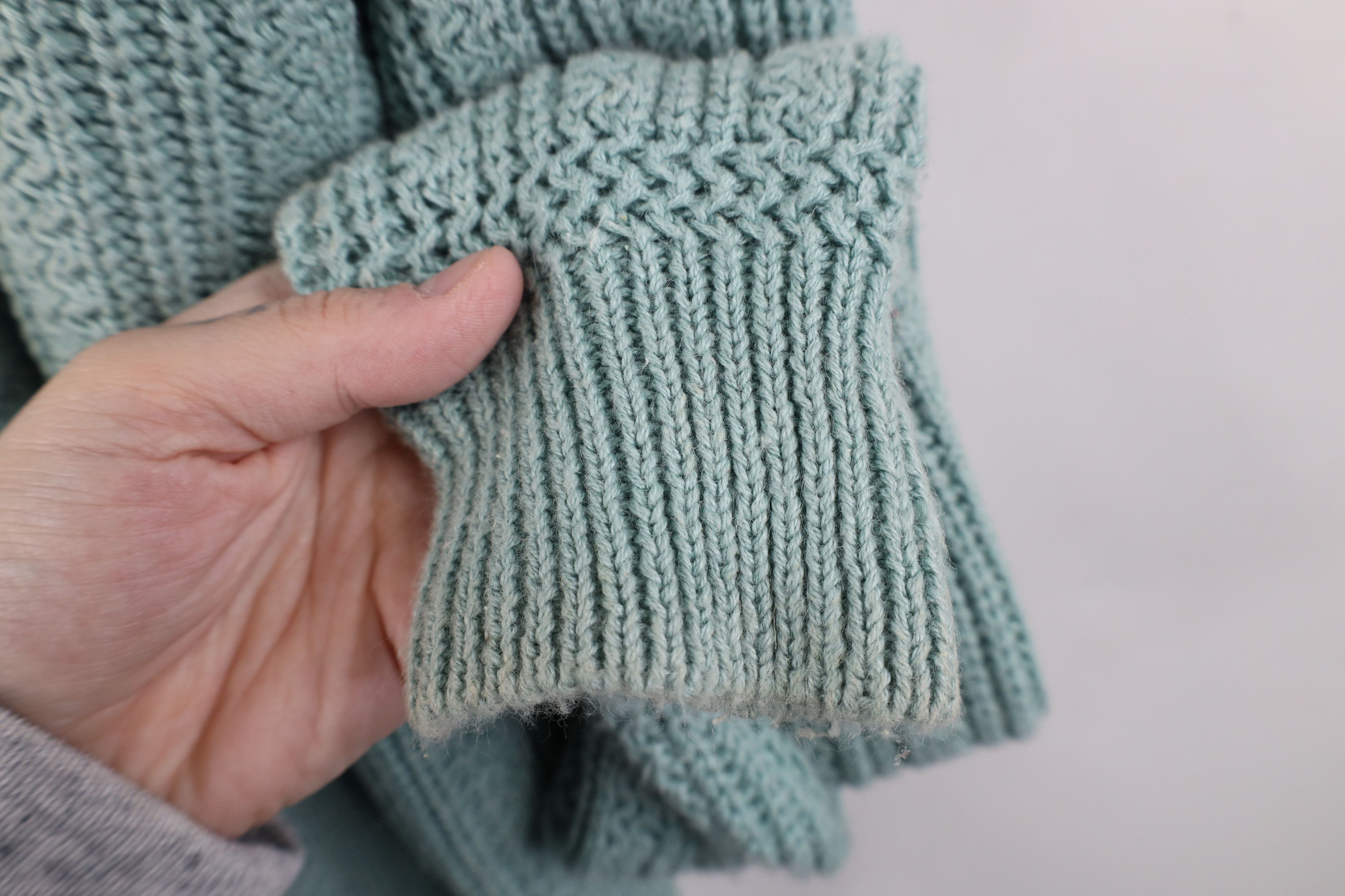 Vintage Vintage 90s Streetwear Ribbed Knit Crewneck Sweater Mint Size US L / EU 52-54 / 3 - 8 Thumbnail