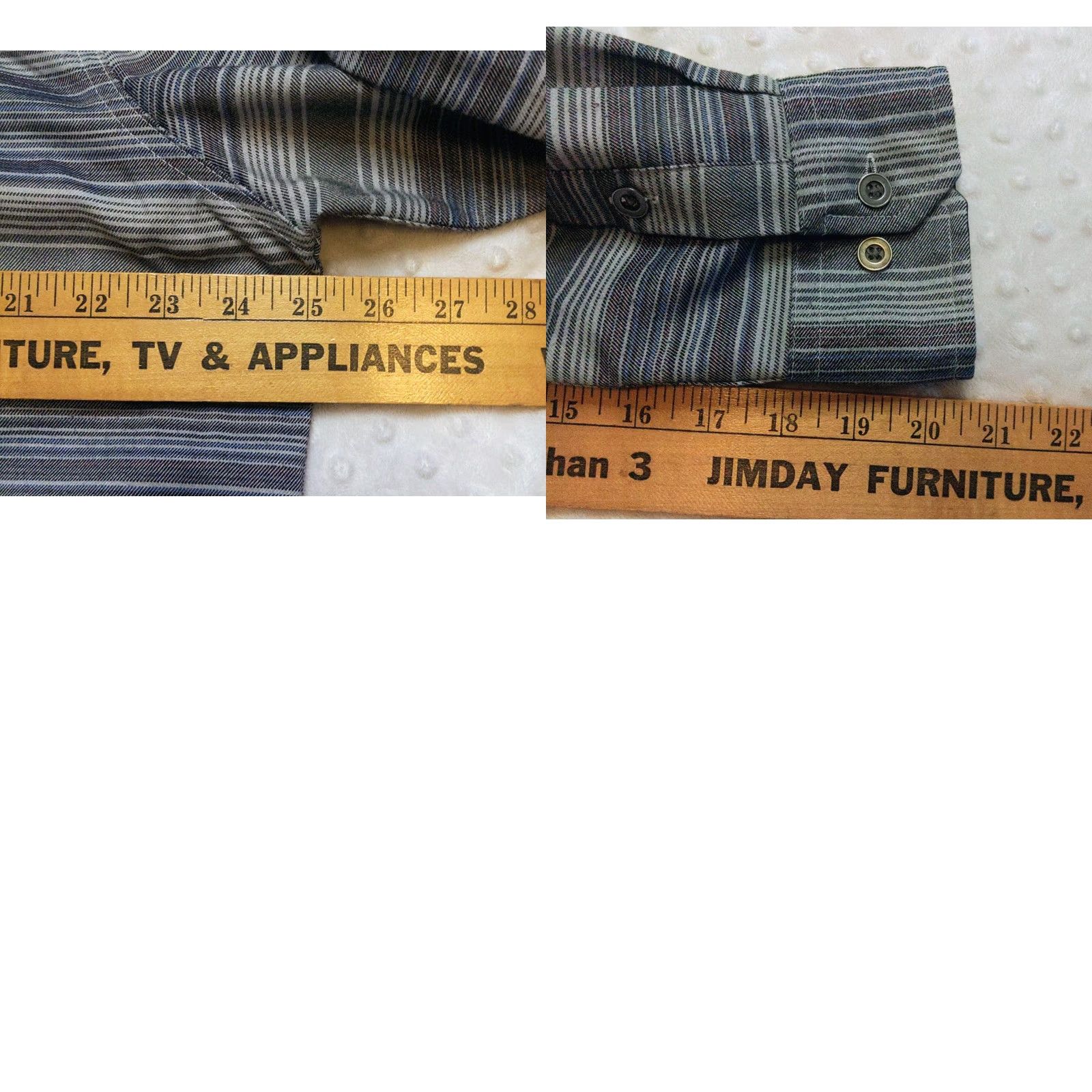 Vintage Swiss Tech Mens Shirt Large 42-44 Button Up Long Sleeve Gray Striped Casual Classic Outdoors Men L Gray Striped Button-Up Shirt Size US L / EU 52-54 / 3 - 8 Thumbnail