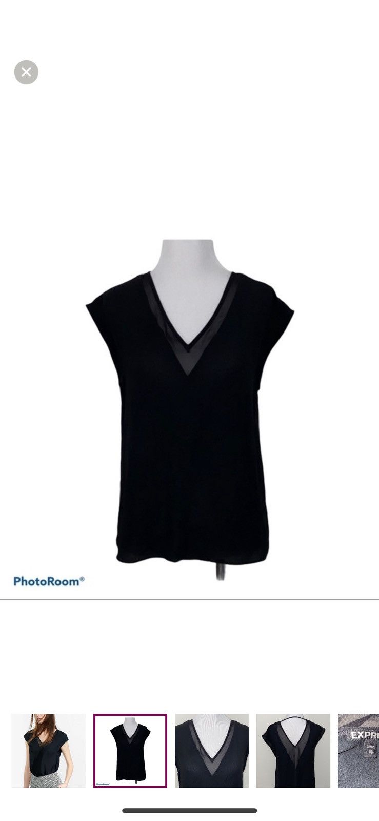 Express Express XS black v neck blouse Size XS / US 0-2 / IT 36-38 - 1 Thumbnail
