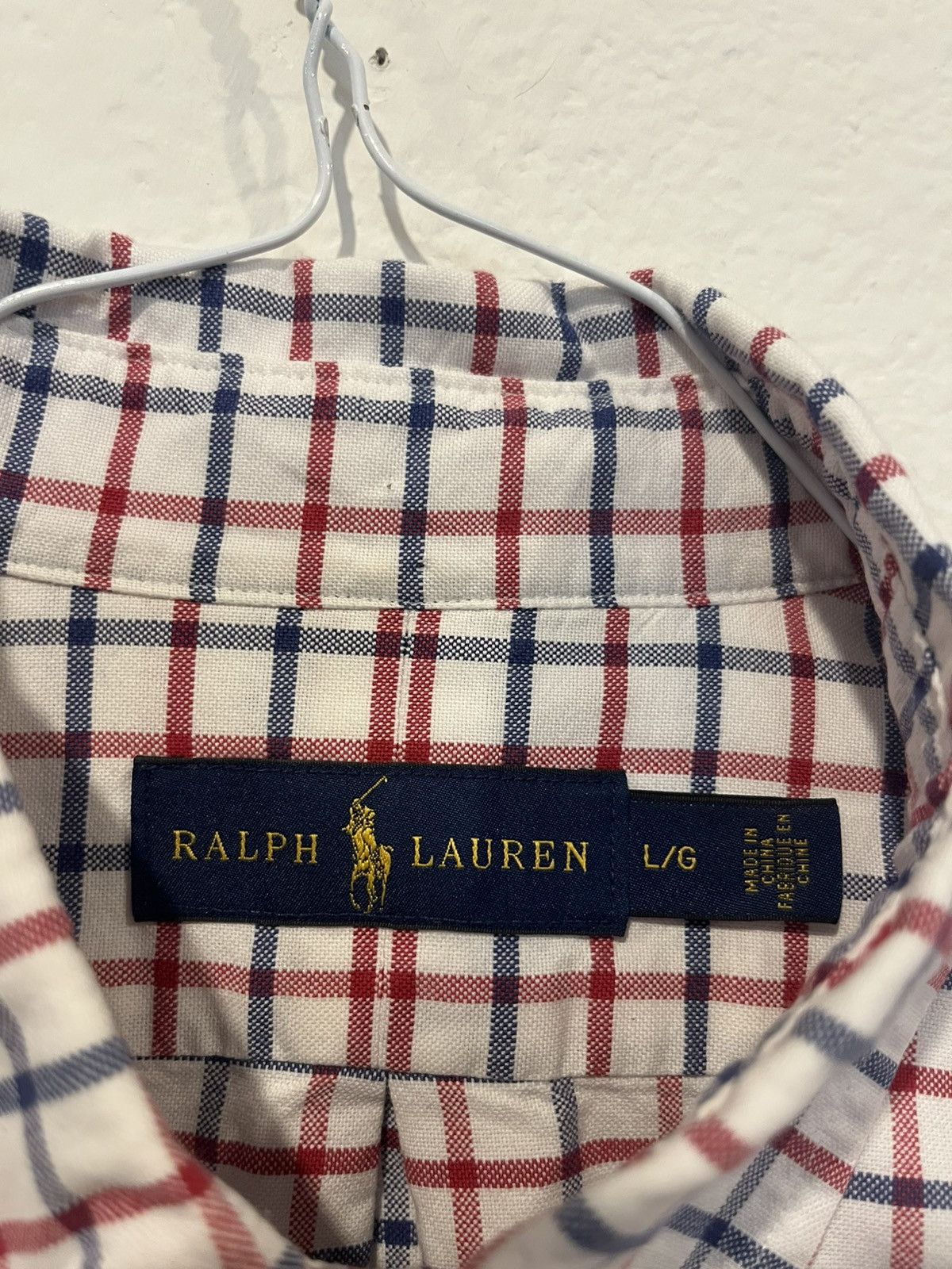 Ralph Lauren Ralph Lauren Men’s Button Down Shirt Blue Red Check Size Size US L / EU 52-54 / 3 - 2 Thumbnail