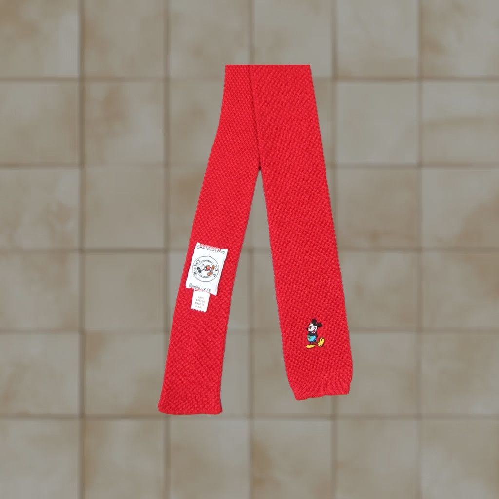 Disney VINTAGE Disney Mickey Mouse Knit Tie Mens Red Short One Size Tie Approval: Handmade? No (but keep exact title) Size ONE SIZE - 1 Thumbnail