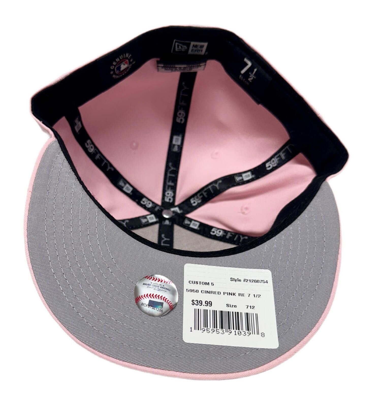 New Era New Era Cincinnati Reds Pastel Pink 59FIFTY 7 1/2 Size ONE SIZE - 6 Thumbnail