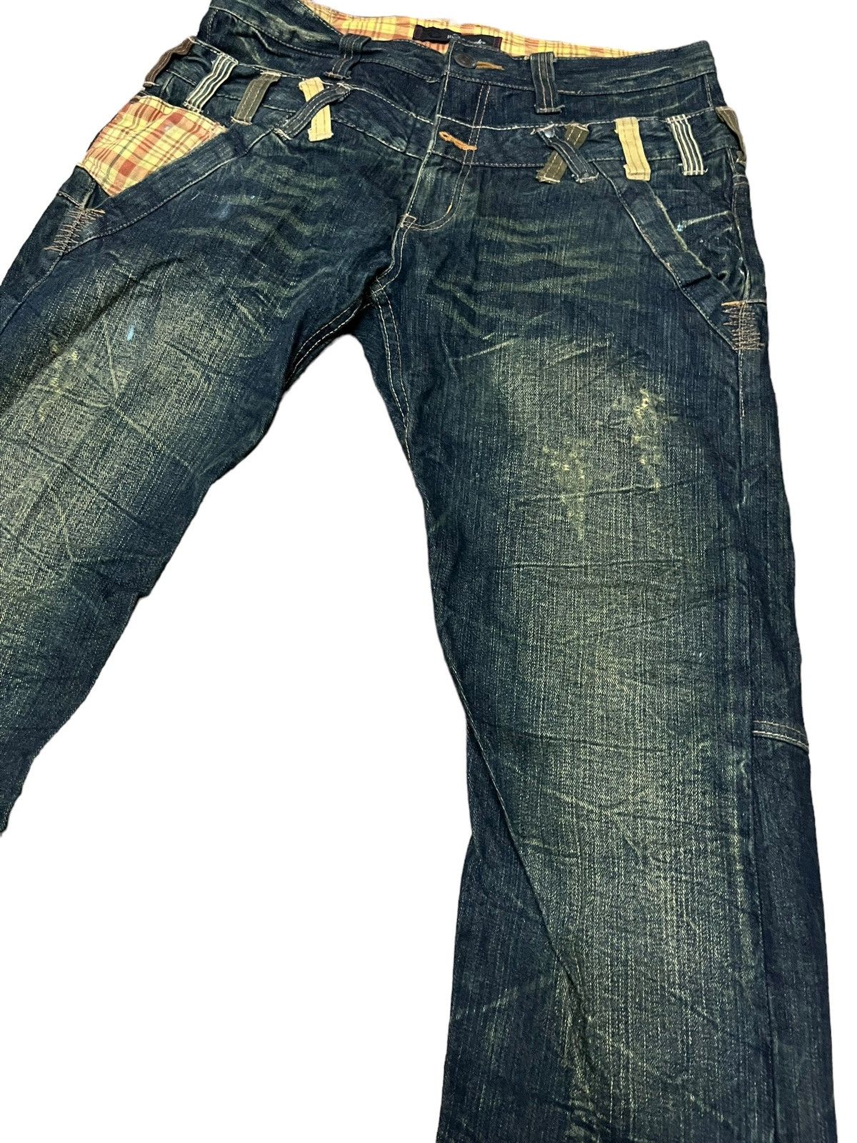 Japanese Brand DOMINATE HAND CRAFT DOUBLE WAIST STYLE JEANS Size US 34 / EU 50 - 4 Thumbnail