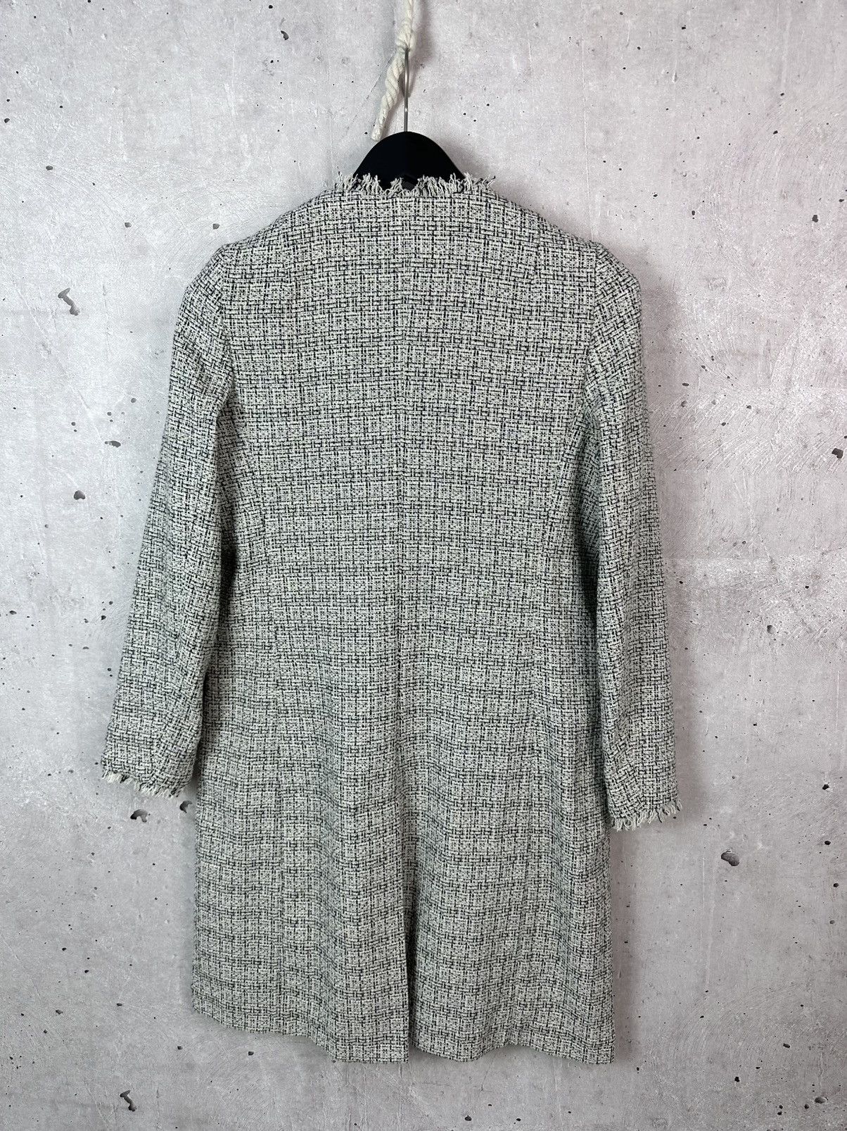 Weekend Max Mara Max Mara Weekend Tweed White-Black Cotton Women’s Coat Size M / US 6-8 / IT 42-44 - 9 Thumbnail