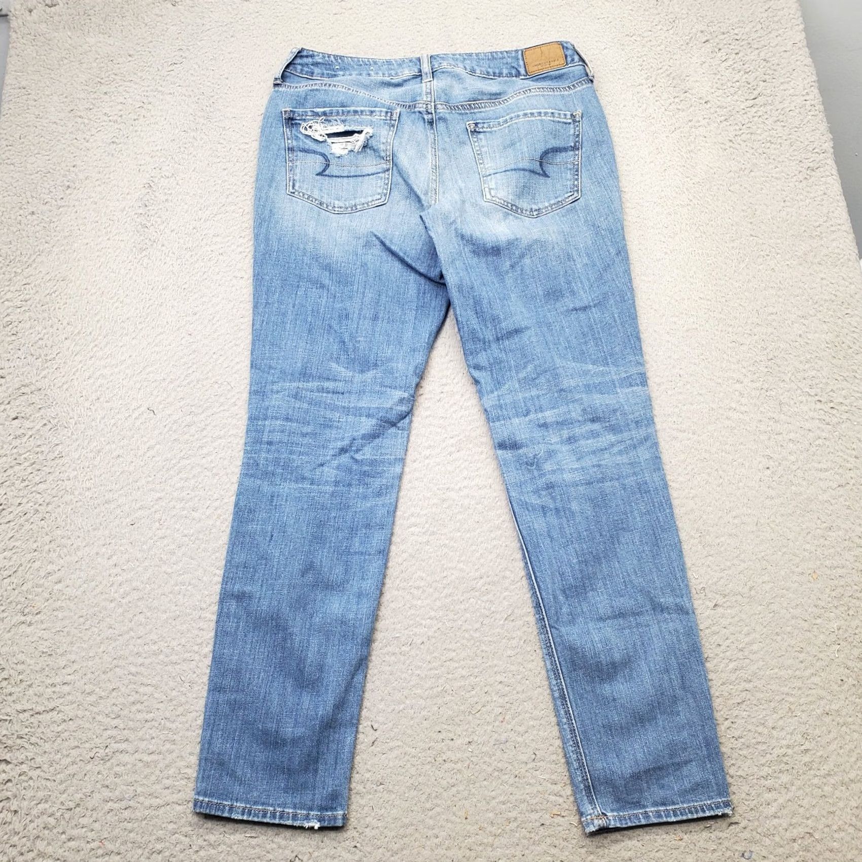 American Eagle Outfitters American Eagle Outfitters Jeans Womens 4 Blue Denim Stretch Straight Ribbed Boots? Size 27" / US 4 / IT 40 - 2 Thumbnail