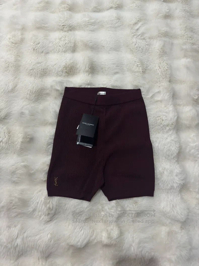 Saint Laurent Paris Saint Laurent Paris size XS Women's Gold Label Burgundy Sh Size 23" - 1 Thumbnail