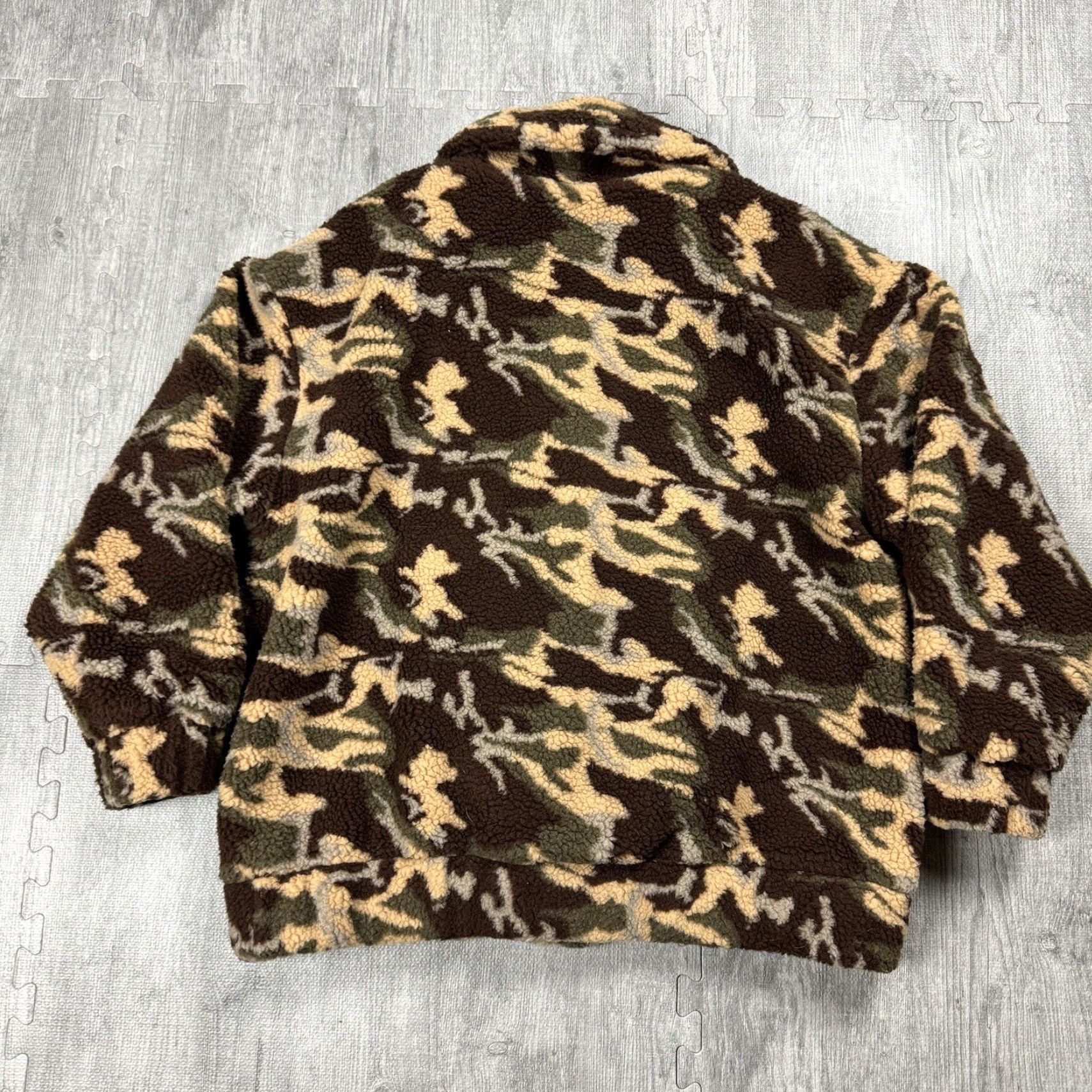 Vintage TIC TOC CAMO Womens Small Fleece Crop Deep Pile Zip Mock Neck Designer Rare Size S / US 4 / IT 40 - 8 Thumbnail