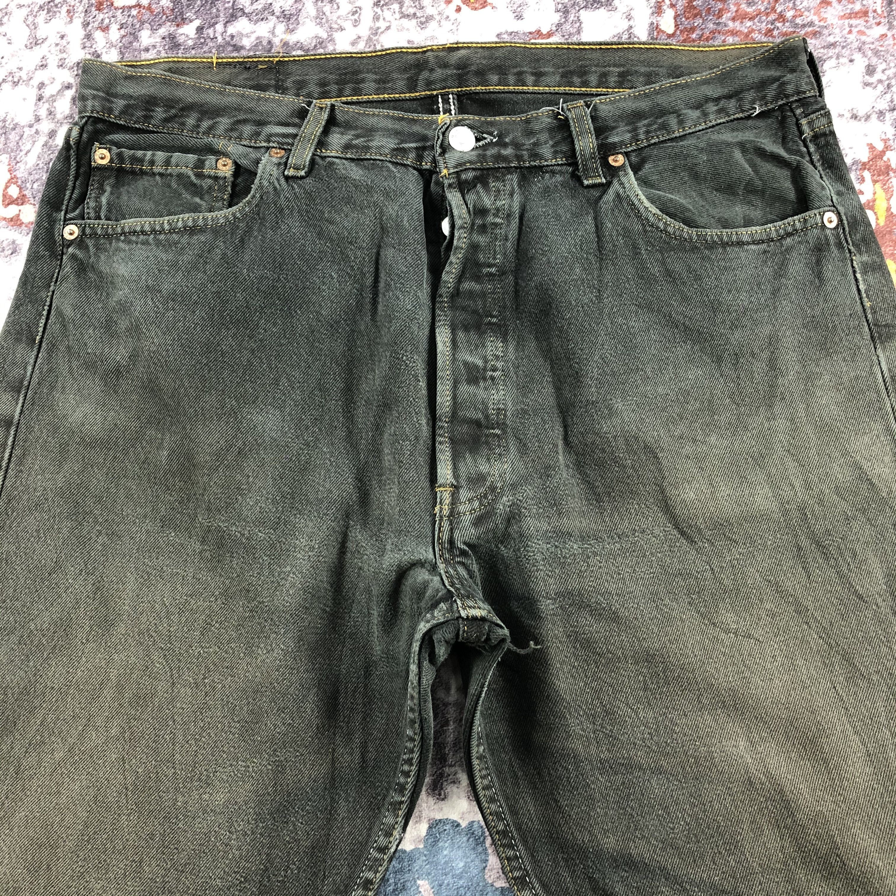Levi's × Vintage 90s Vintage Faded Black Levis 501 Jeans-JM2508 Size US 37 - 3 Thumbnail