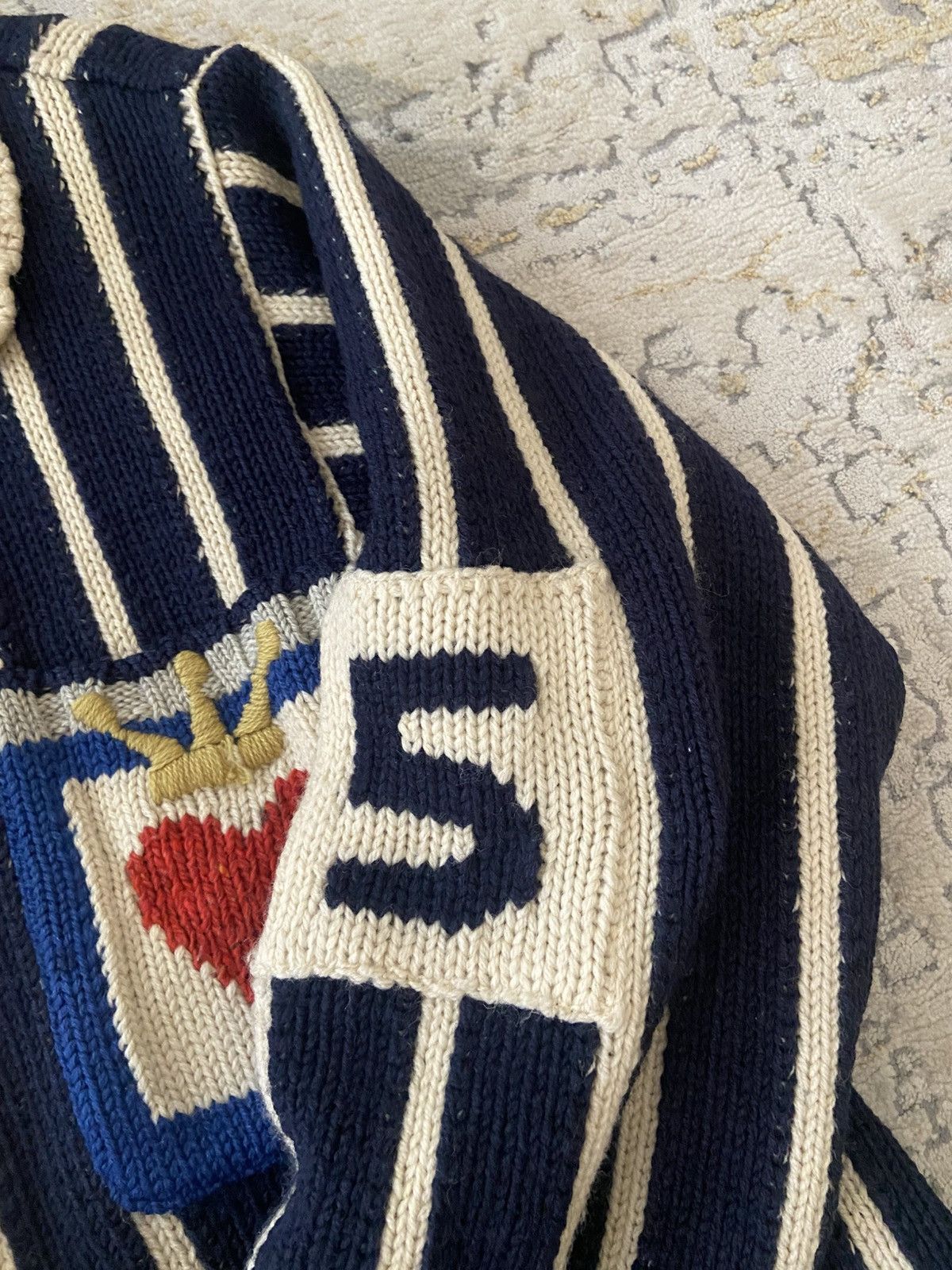 Jean Charles De Castelbajac VINTAGE JEAN CHARLES DE CASTEL BAJAC ART CABLE KNIT JACKET Size US L / EU 52-54 / 3 - 12 Thumbnail