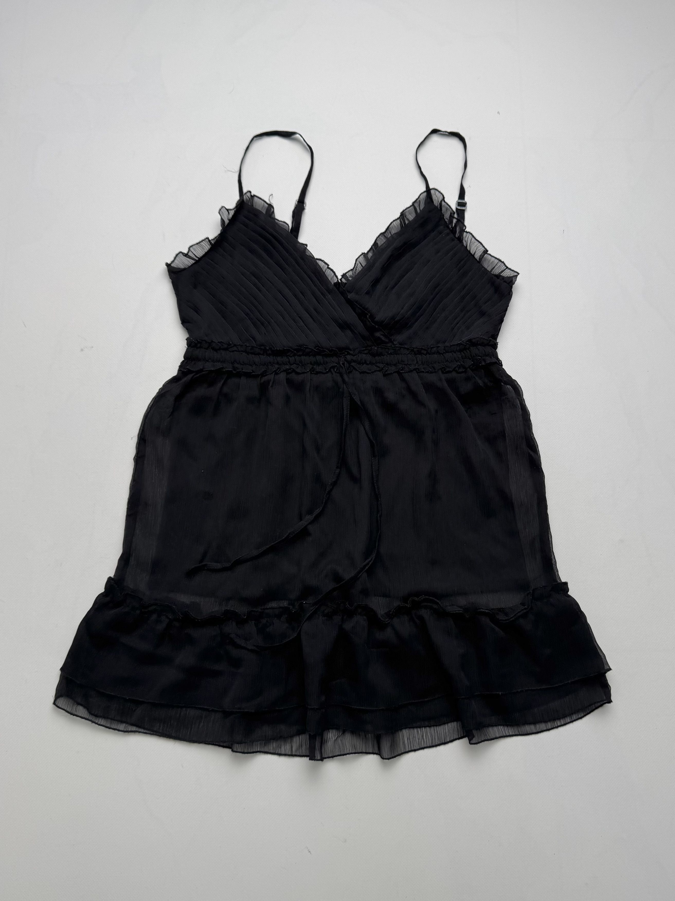 Vintage Vintage Cami Top Ruffle Trim Sleeveless V Neck Layered E2 Size S / US 4 / IT 40 - 1 Thumbnail