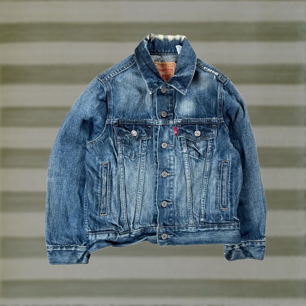 CO VINTAGE Levi Strauss & Co Trucker Jean Denim Jacket Men's Size S Blue Size US 29 - 1 Thumbnail