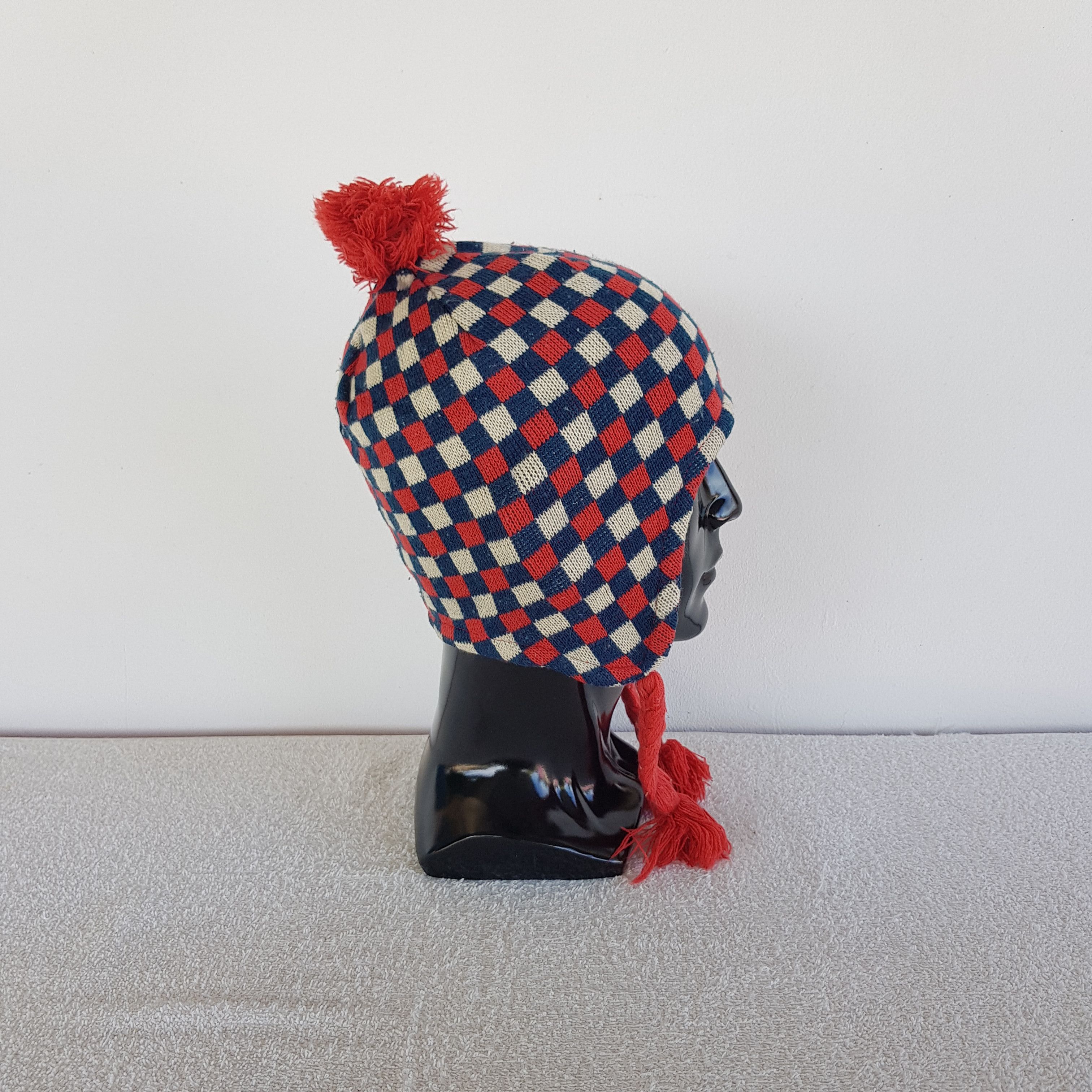 Oshkosh Vintage Oshkosh Earflap Checkered Board Beanie Snow Caps Hat Size ONE SIZE - 3 Thumbnail