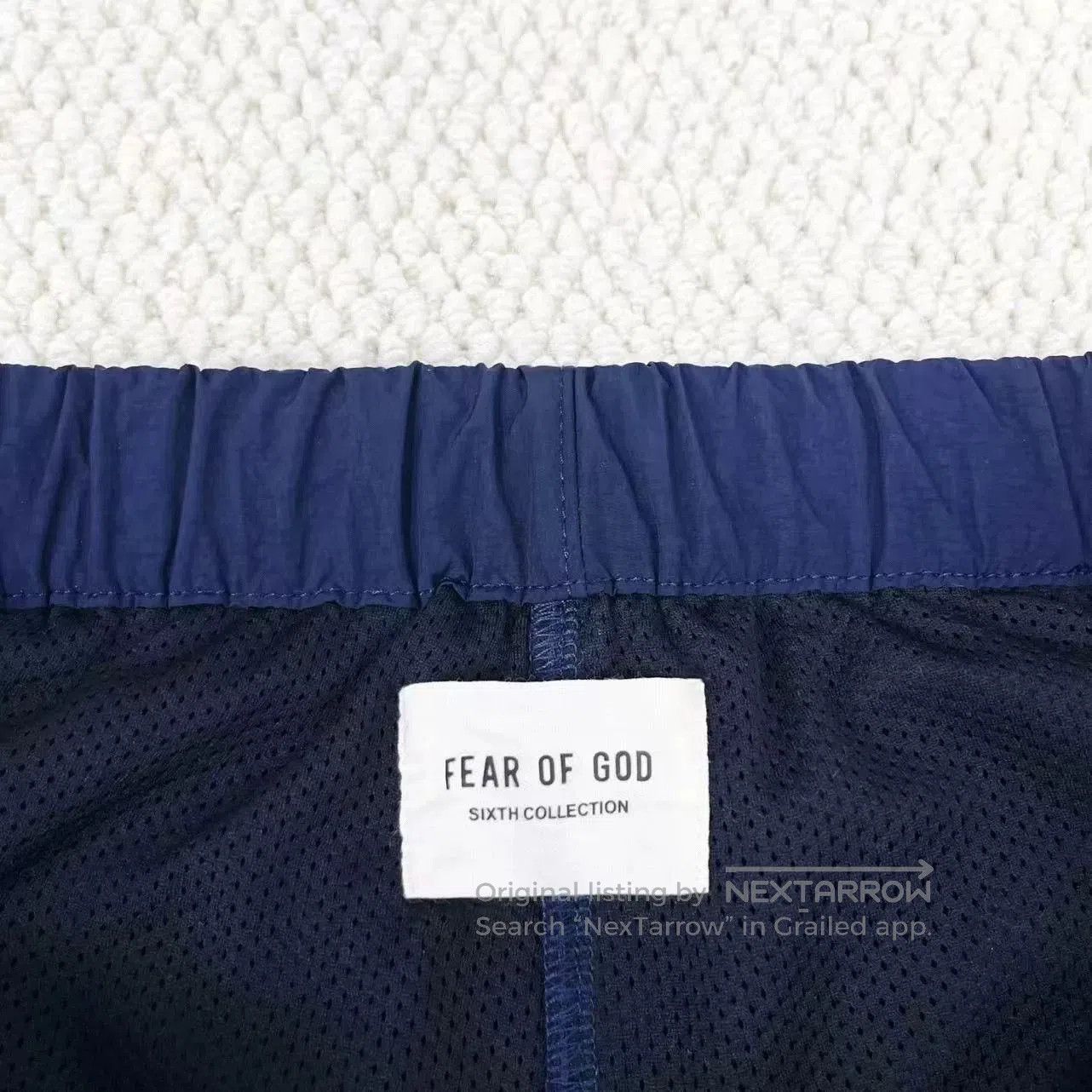 Fear of God fear of god navy logo nylon shorts. Size US 32 / EU 48 - 3 Thumbnail