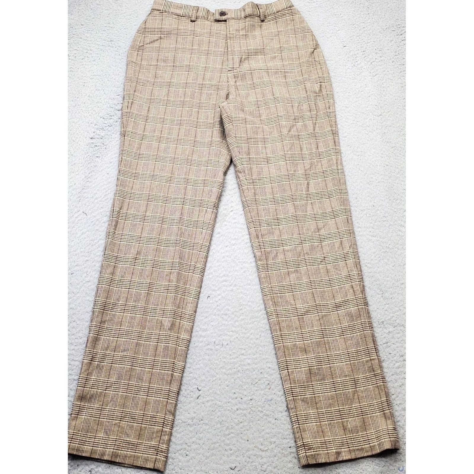 Dockers DOCKERS Pants Womens 8M Multi Houndstooth Plaid Stretch Tapered Regular Waist Casual Sh... Size 30" / US 8 / IT 44 - 2 Thumbnail