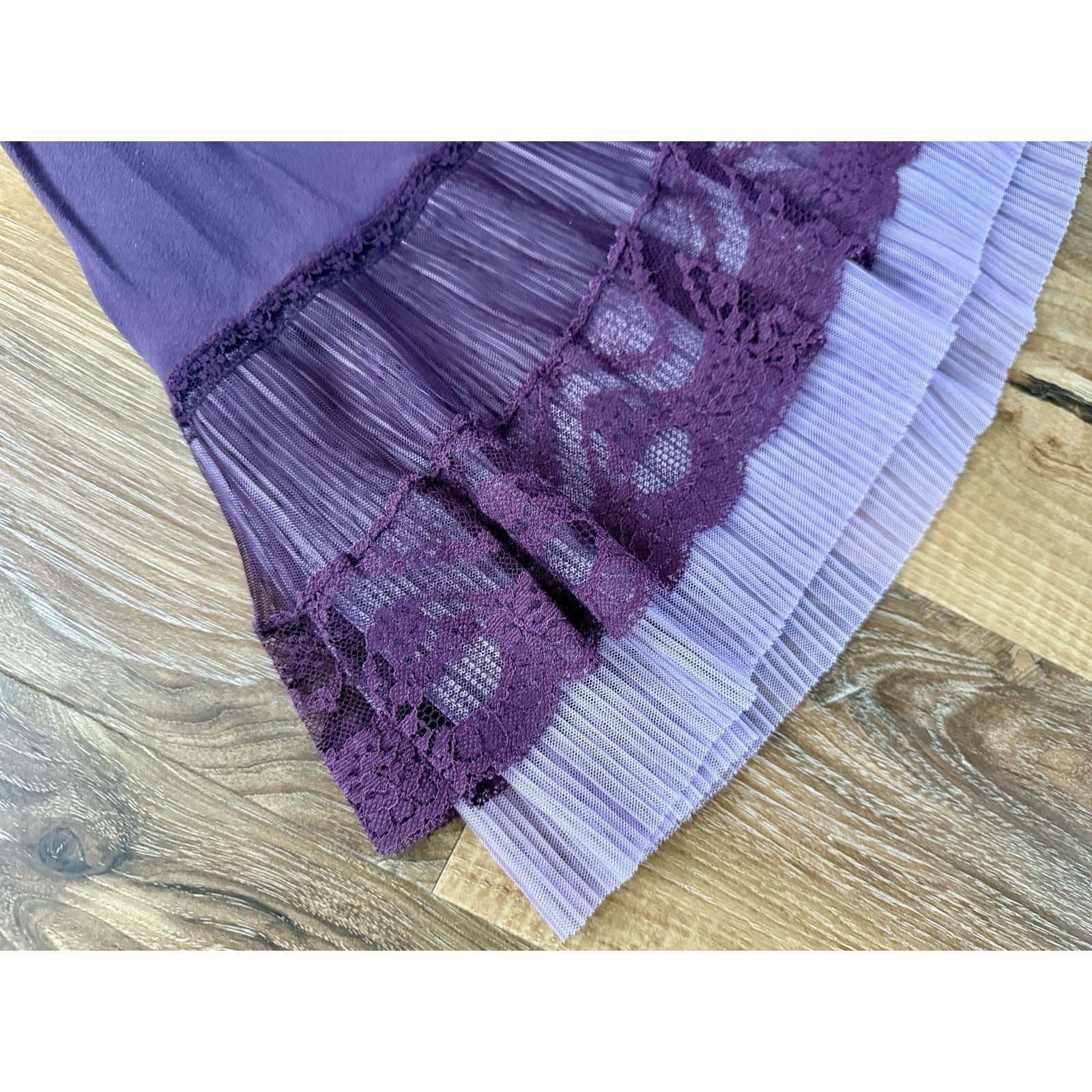 Victoria's Secret Vintage Victoria Secret Silk Nylon Purple Pink Slip Dress Size ONE SIZE - 8 Thumbnail